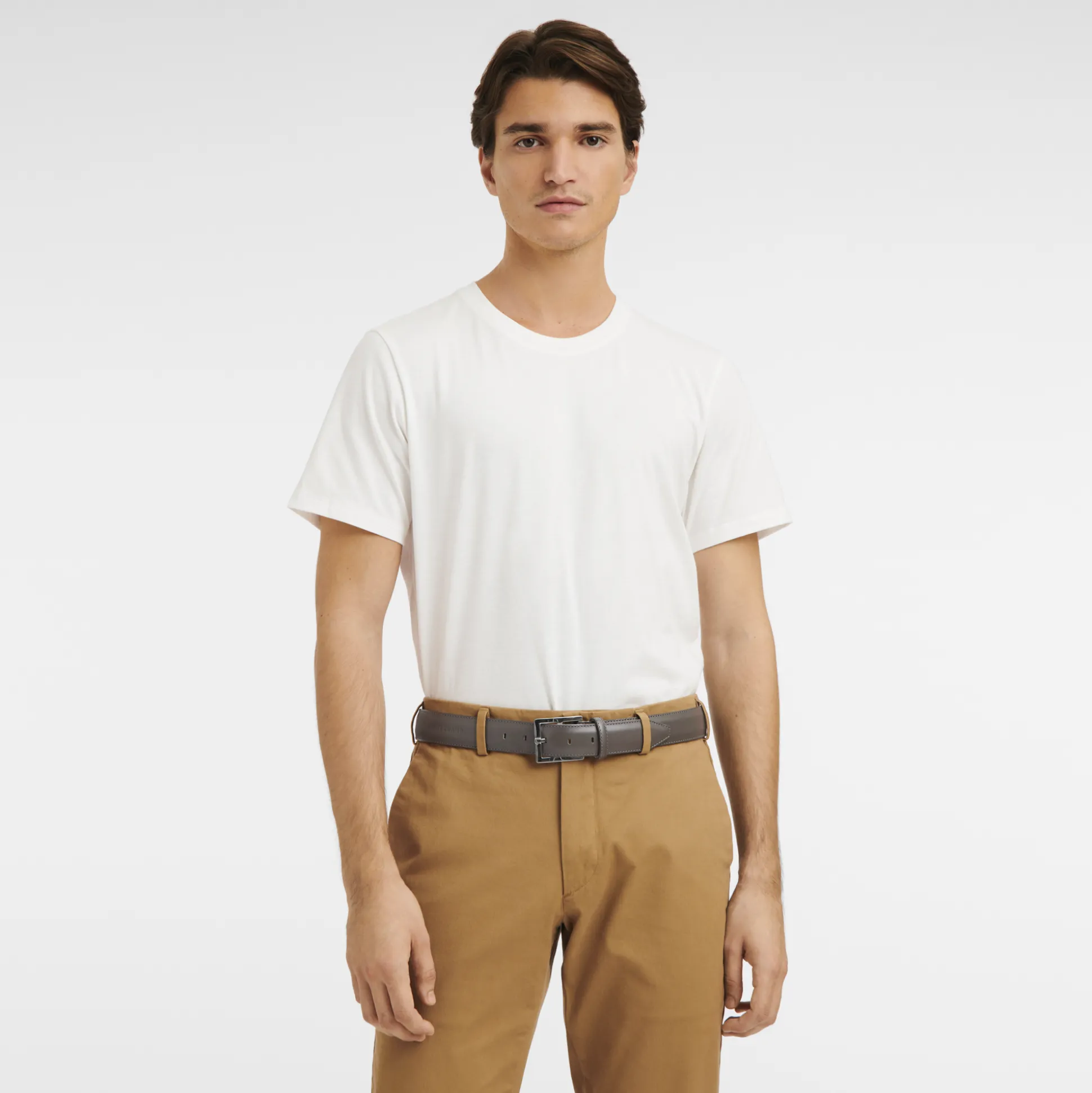 Fashion Longchamp Cintura da uomo Grigio