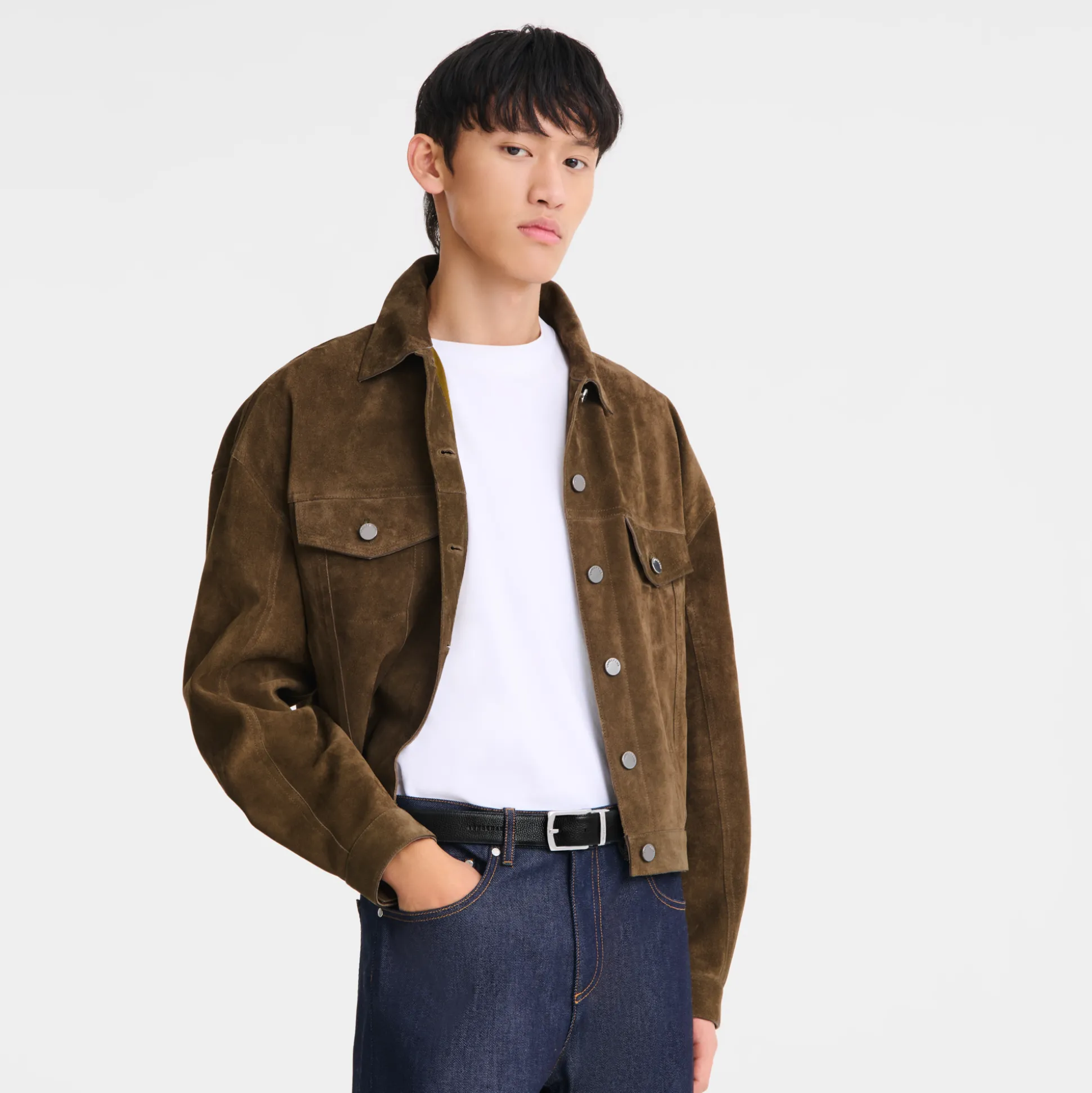 Store Longchamp Cintura da uomo Moka/Nero