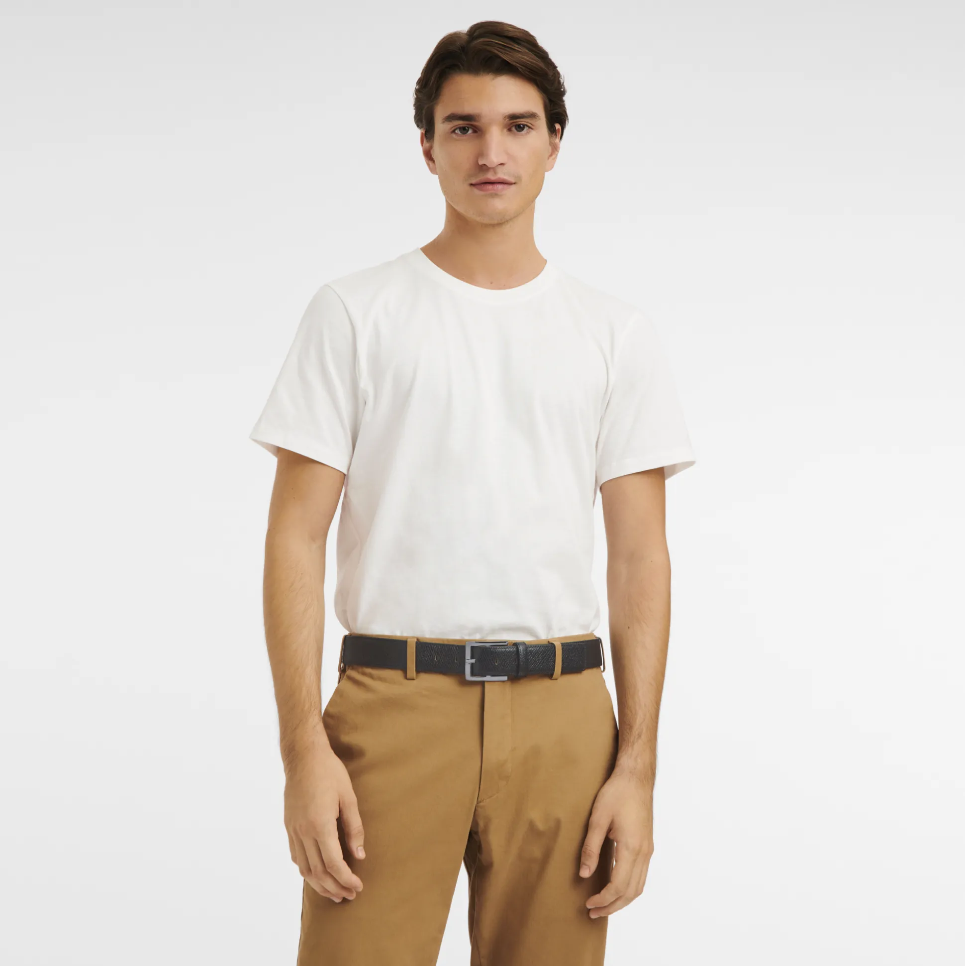 Online Longchamp Cintura da uomo Nero