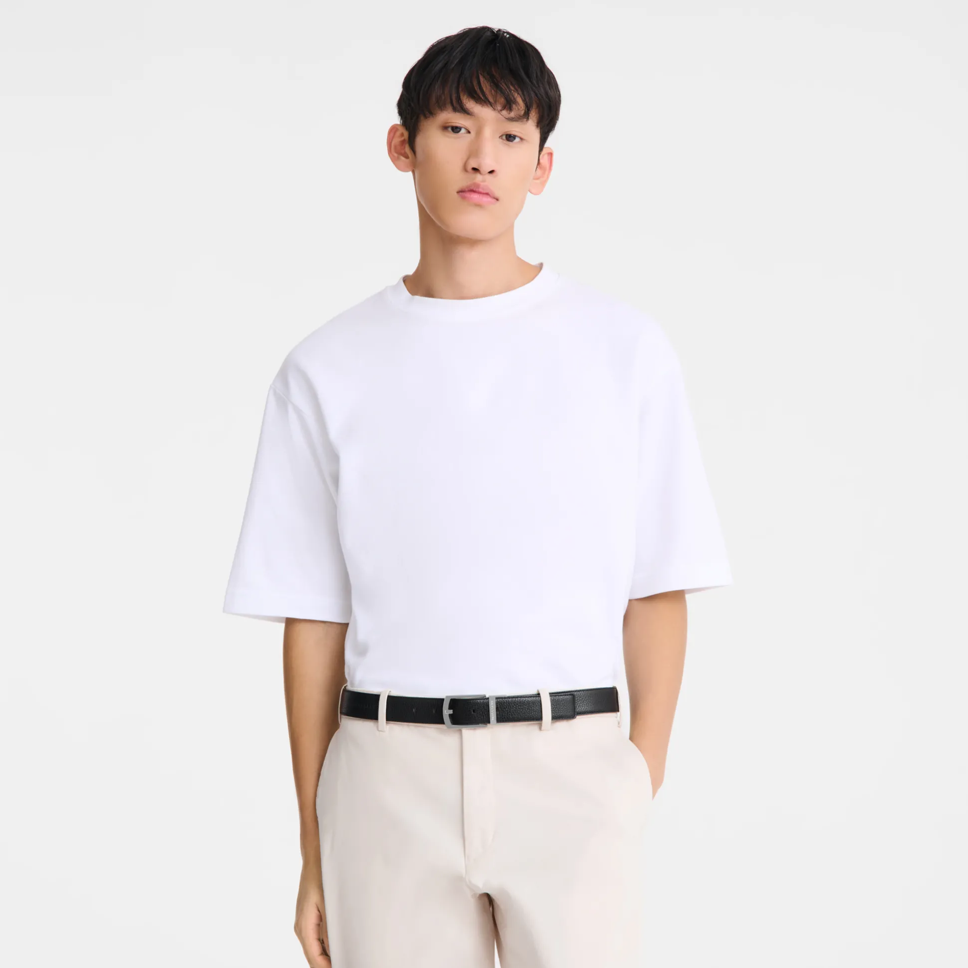 Hot Longchamp Cintura da uomo Nero/Caramello