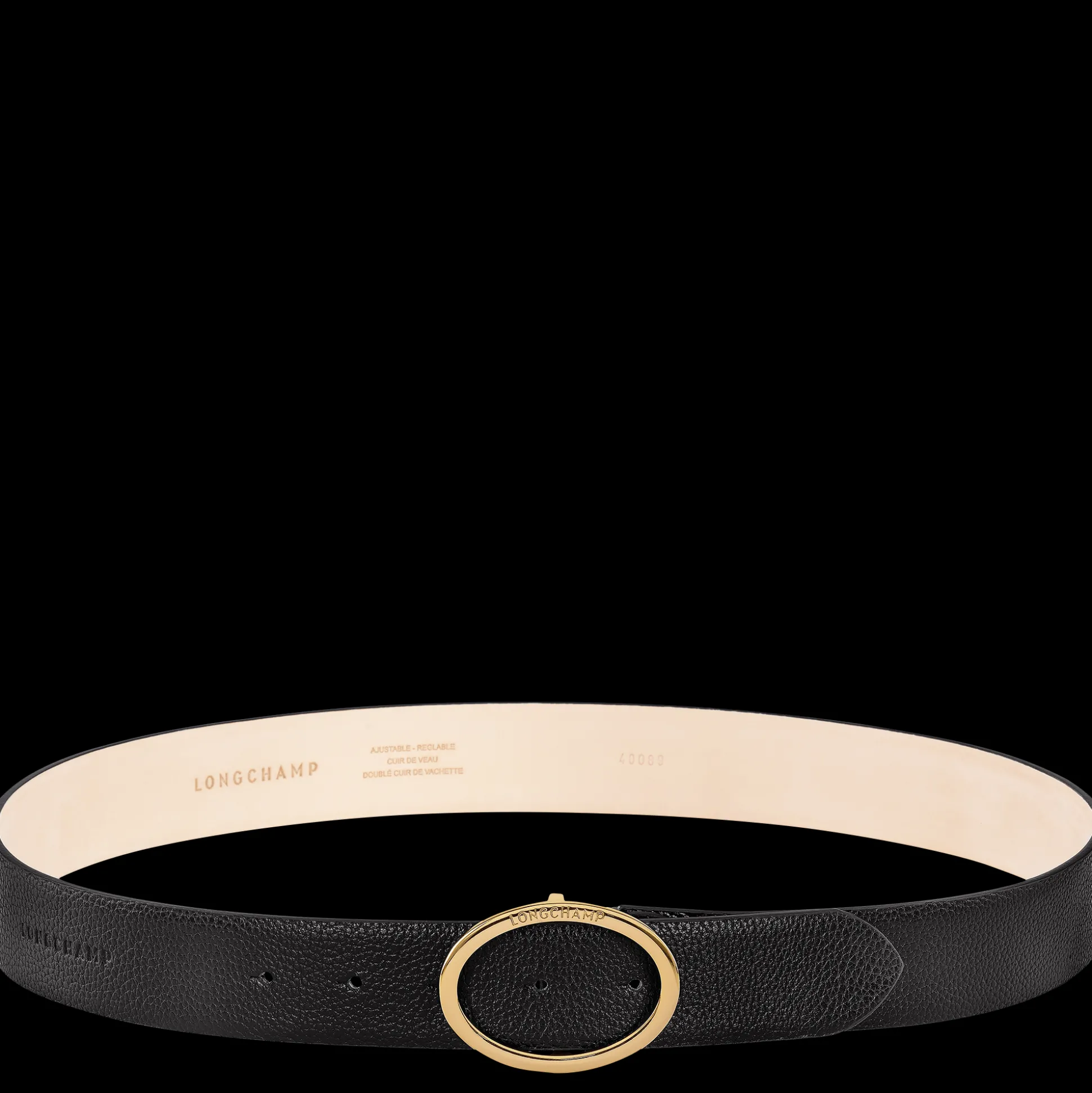 Fashion Longchamp Cinturón de mujer Le Foulonné Pelle - Nero