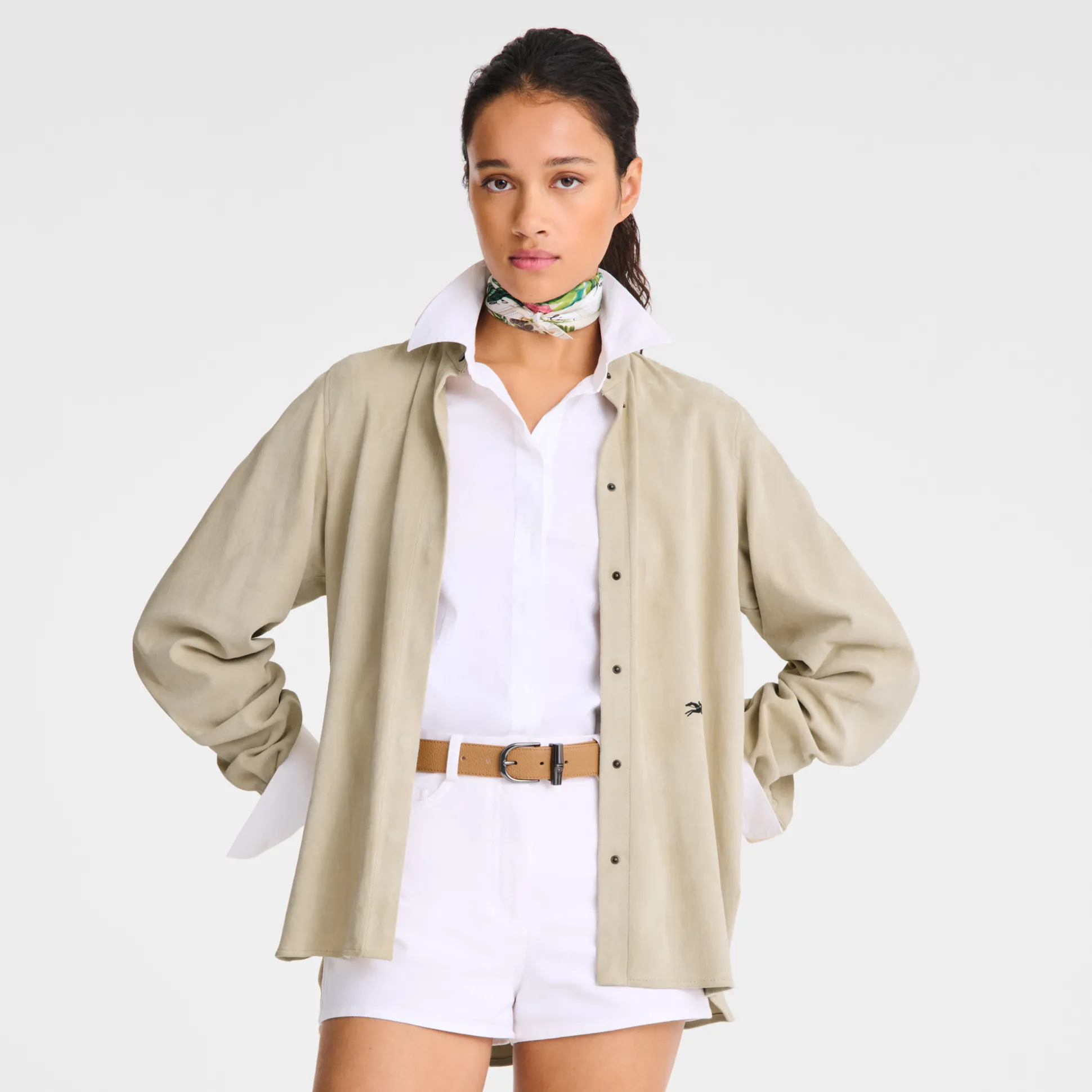 Cheap Longchamp Cinturón de mujer Le Roseau Pelle - Noce