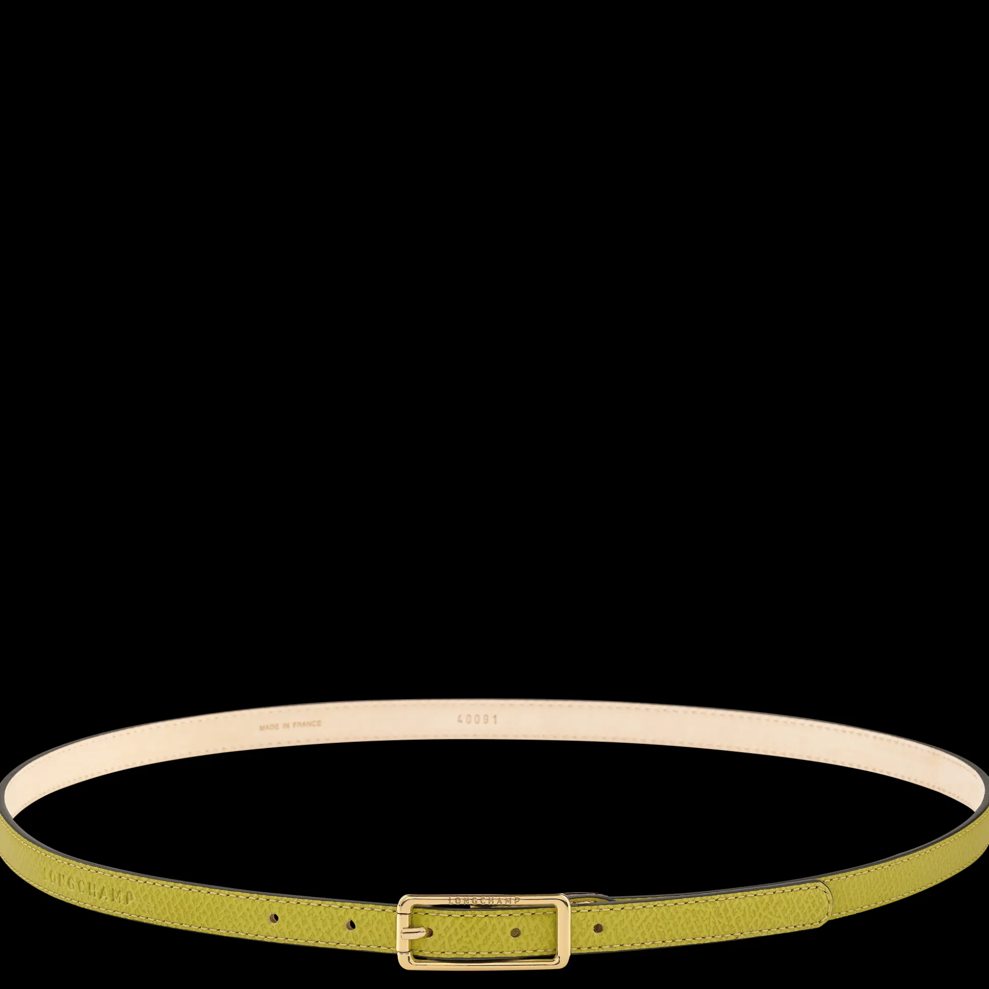 Flash Sale Longchamp Cinturón de mujer Épure Pelle - Verde Kiwi VerdeKiwi