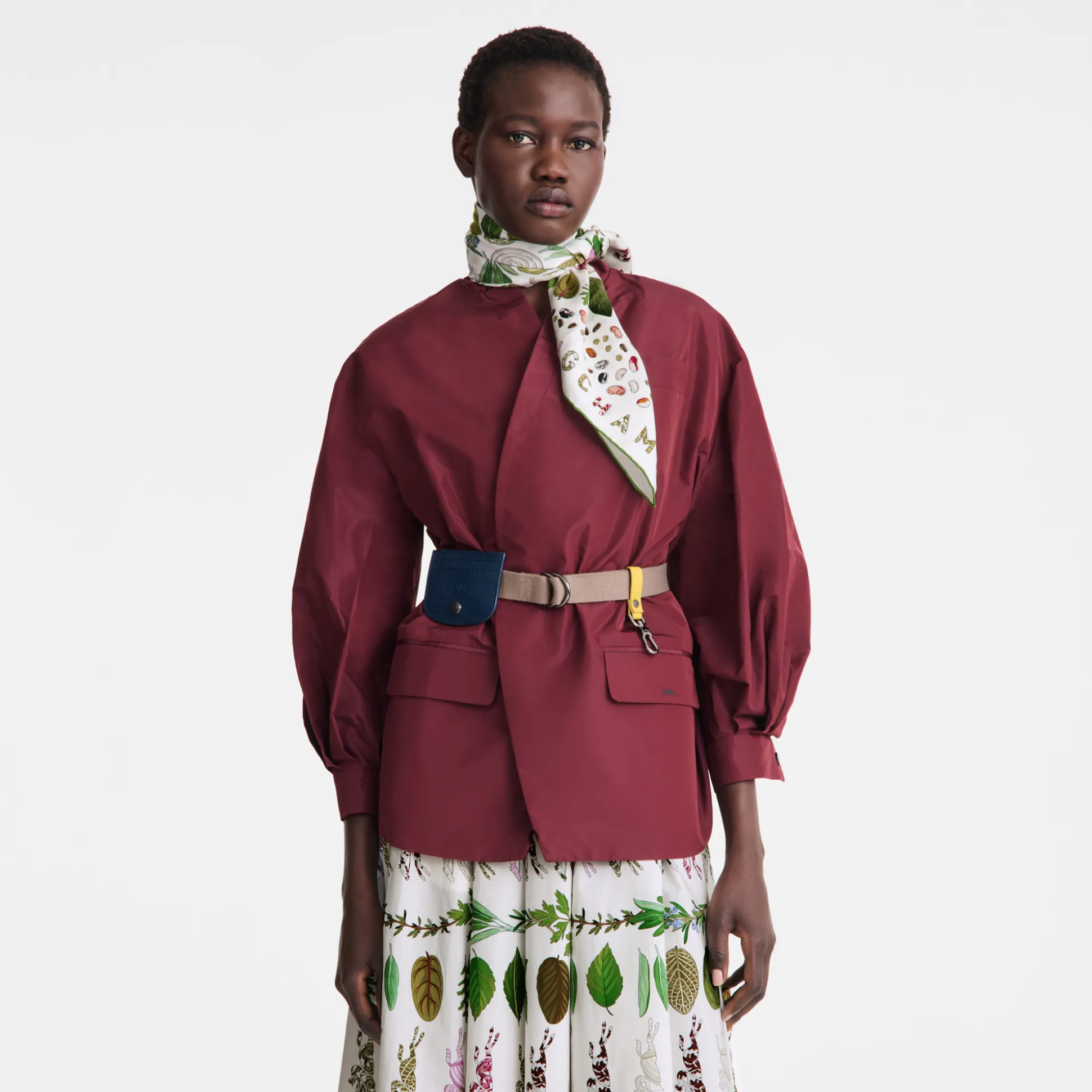 Sale Longchamp Cinturón de mujer Re-play Ceinture Tela - Argilla