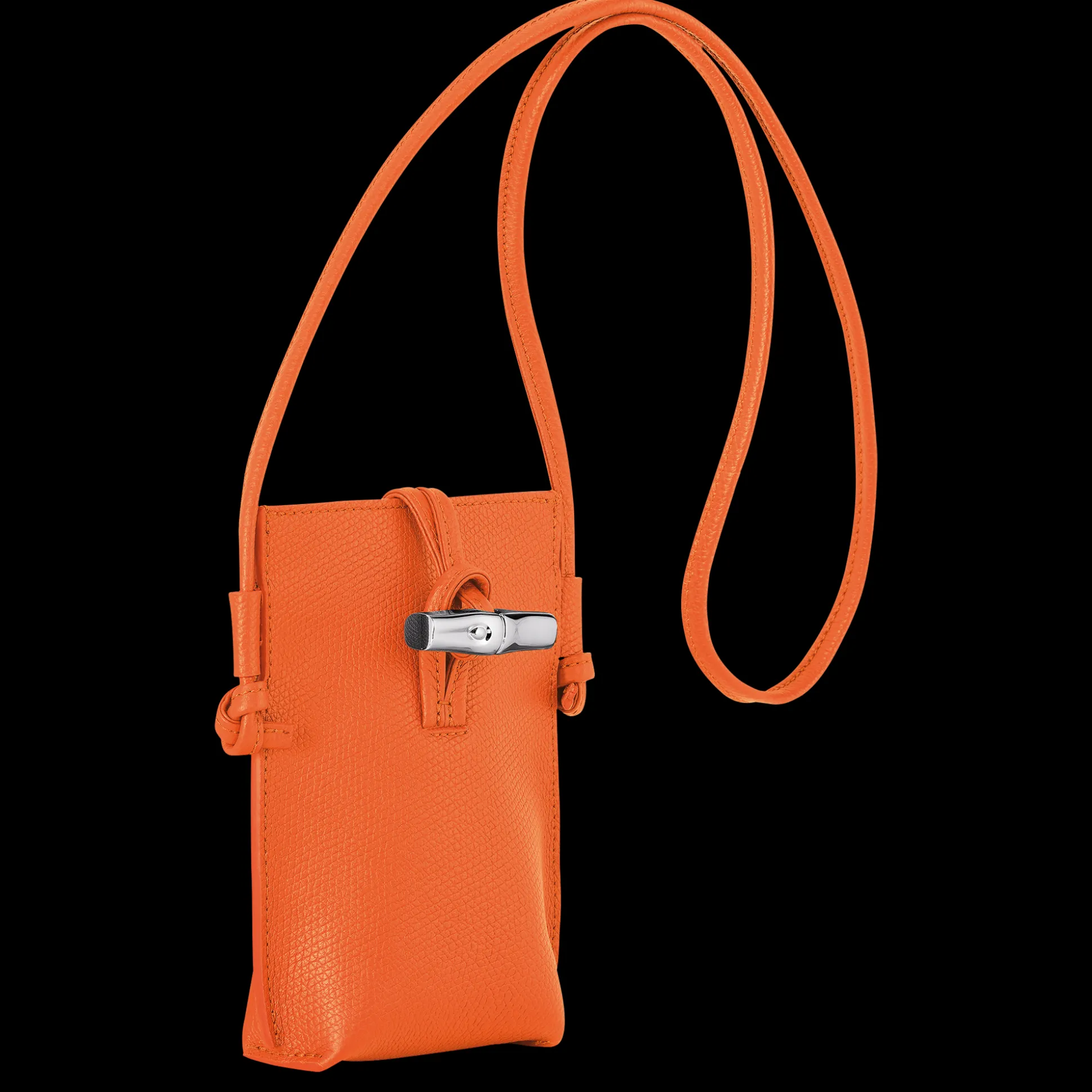 custodia_per_cellulare_con_laccio_in_cuoio_2-7.webp Clearance Longchamp Custodia per cellulare con laccio in cuoio Arancio