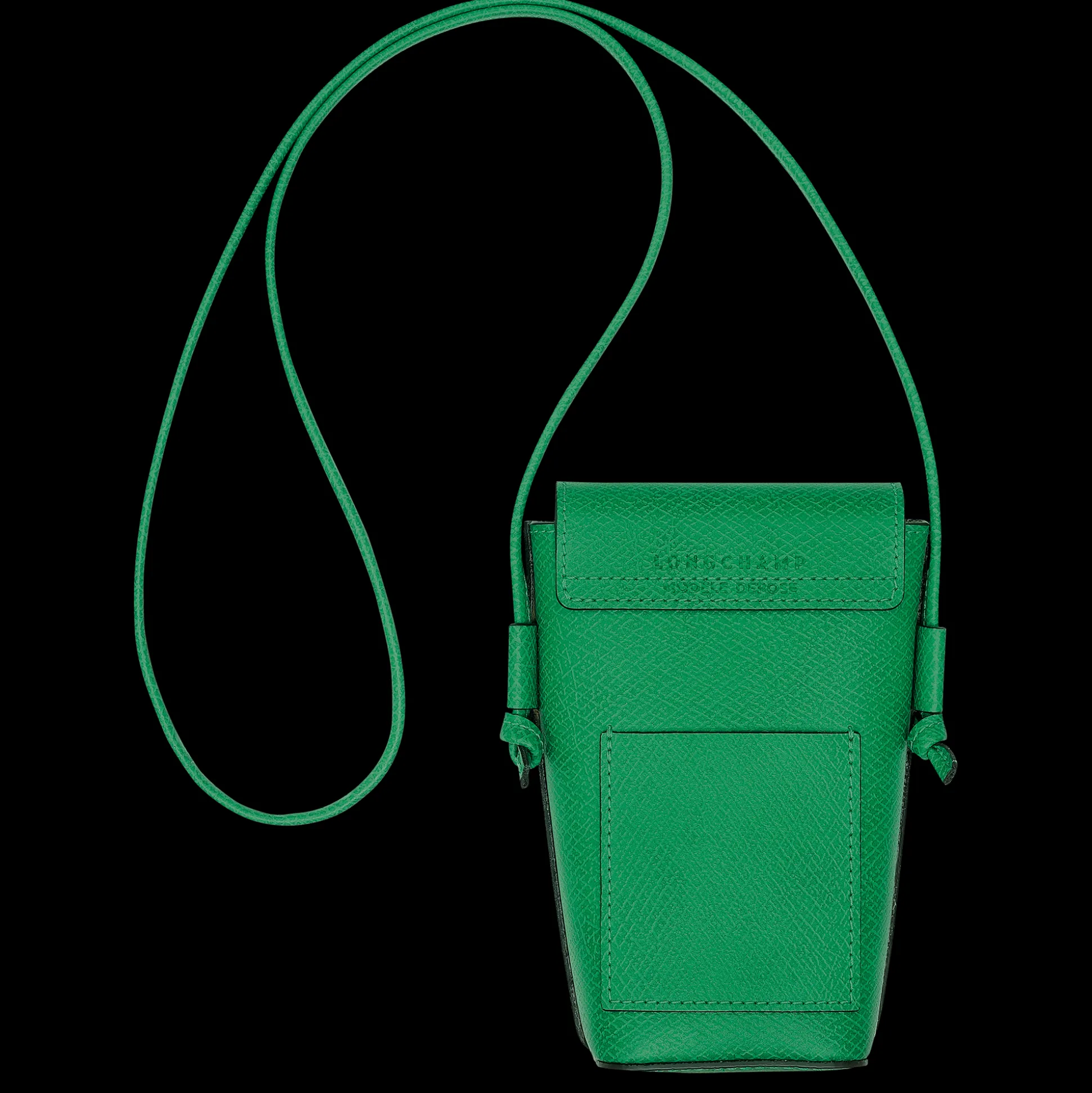 custodia_per_cellulare_con_laccio_in_cuoio_3-14.webp Flash Sale Longchamp Custodia per cellulare con laccio in cuoio Verde