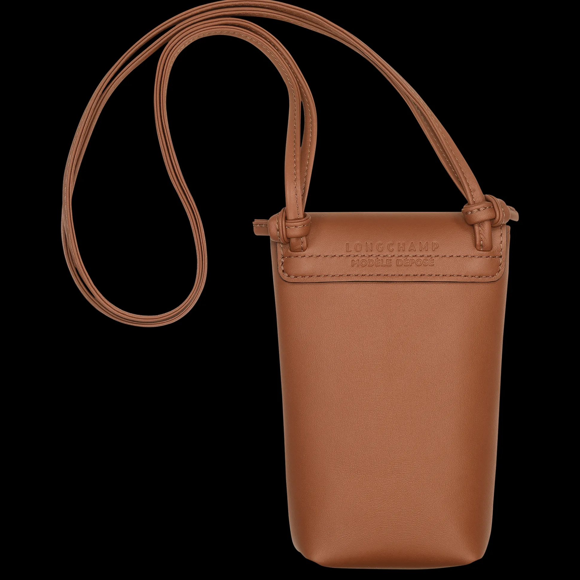 custodia_per_cellulare_con_laccio_in_cuoio_3-29.webp Shop Longchamp Custodia per cellulare con laccio in cuoio Cognac
