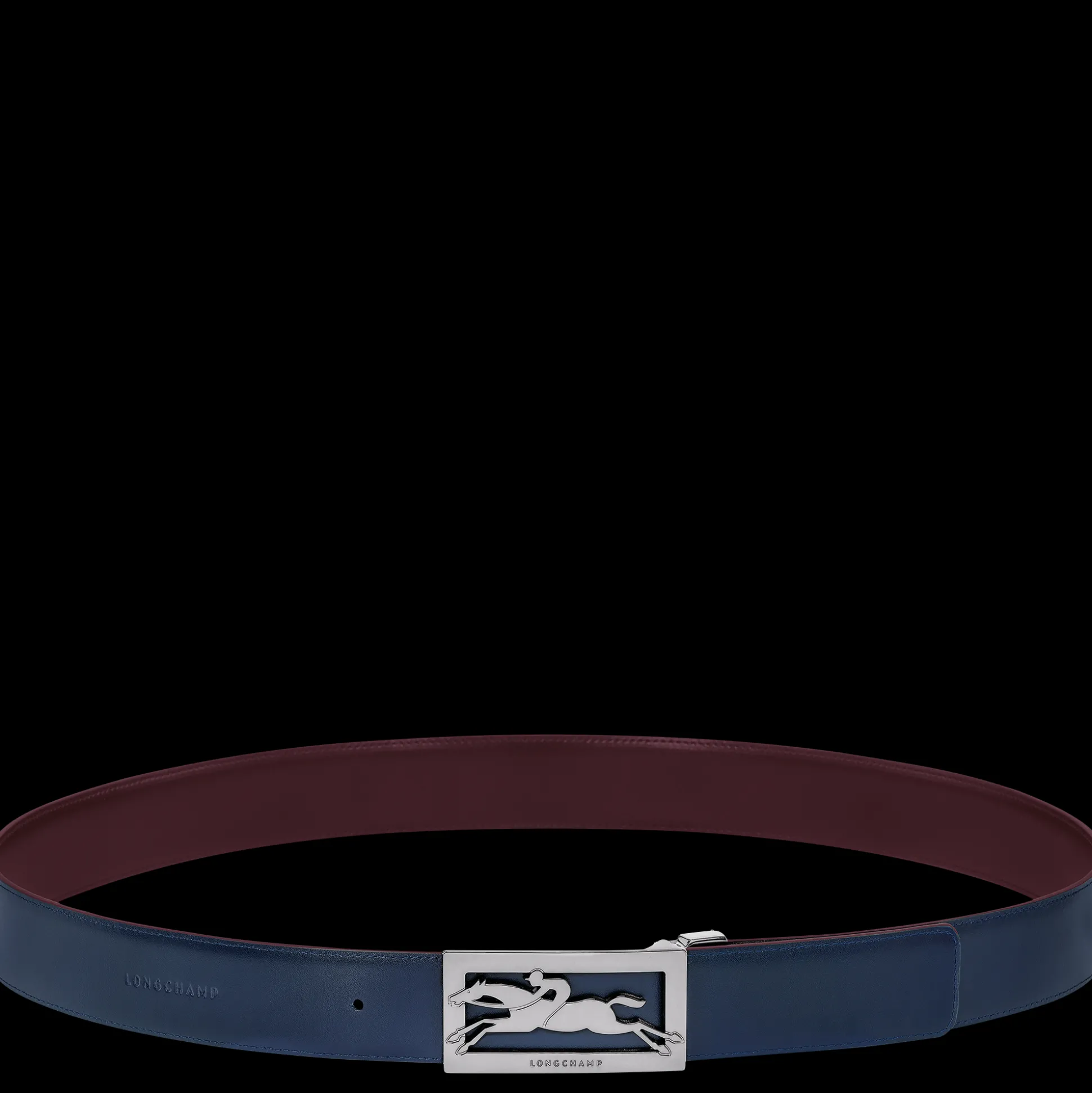 Outlet Longchamp Delta Box Pelle - Marine/Bordeaux