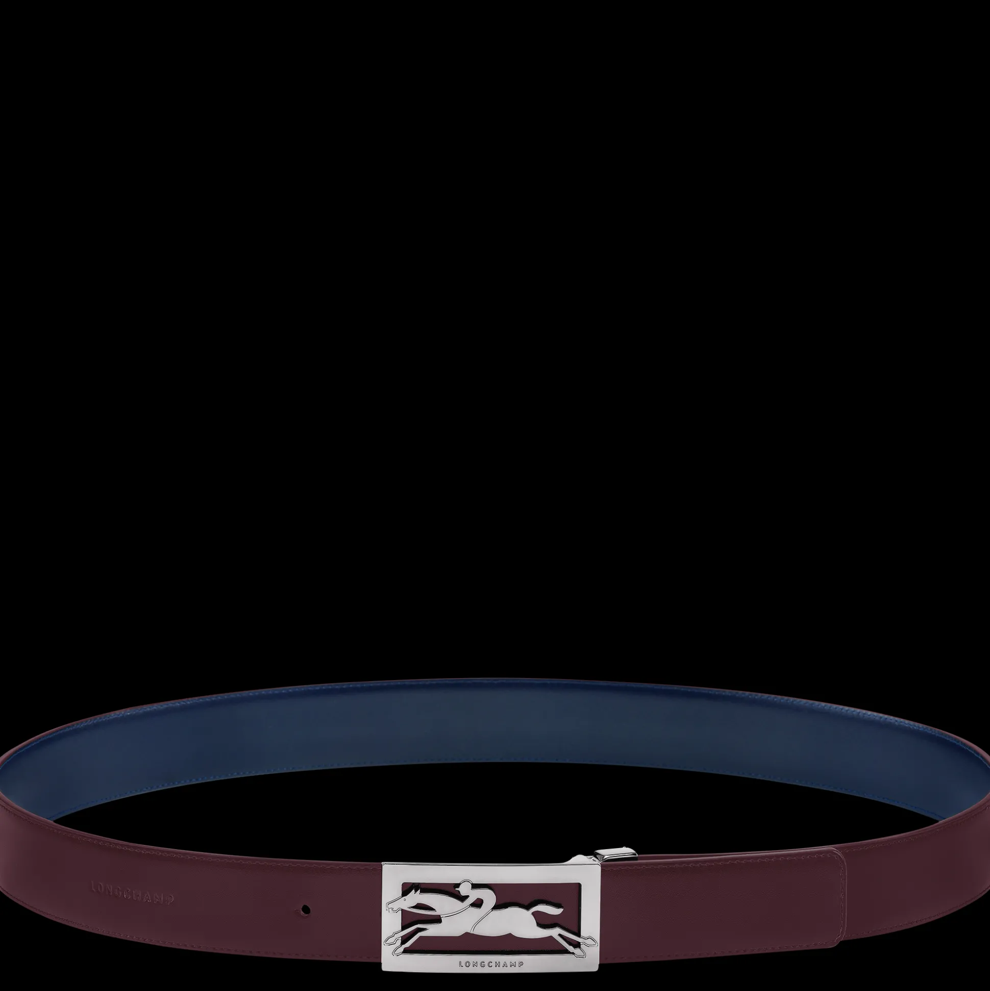 Outlet Longchamp Delta Box Pelle - Marine/Bordeaux