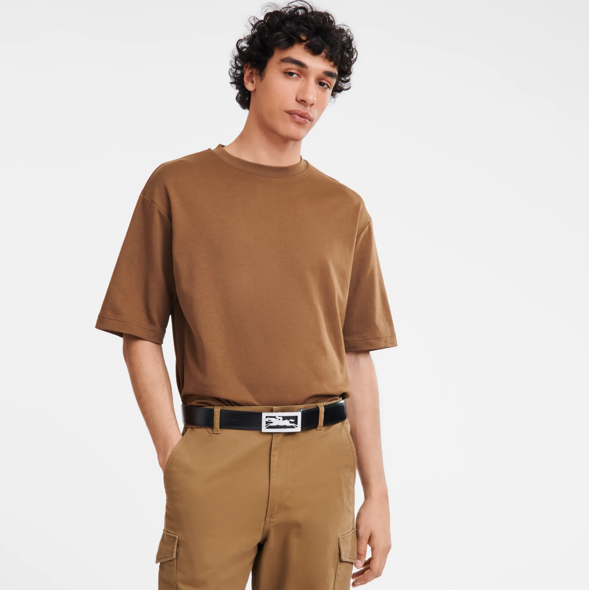 Fashion Longchamp Delta Box Pelle - Nero/Moka