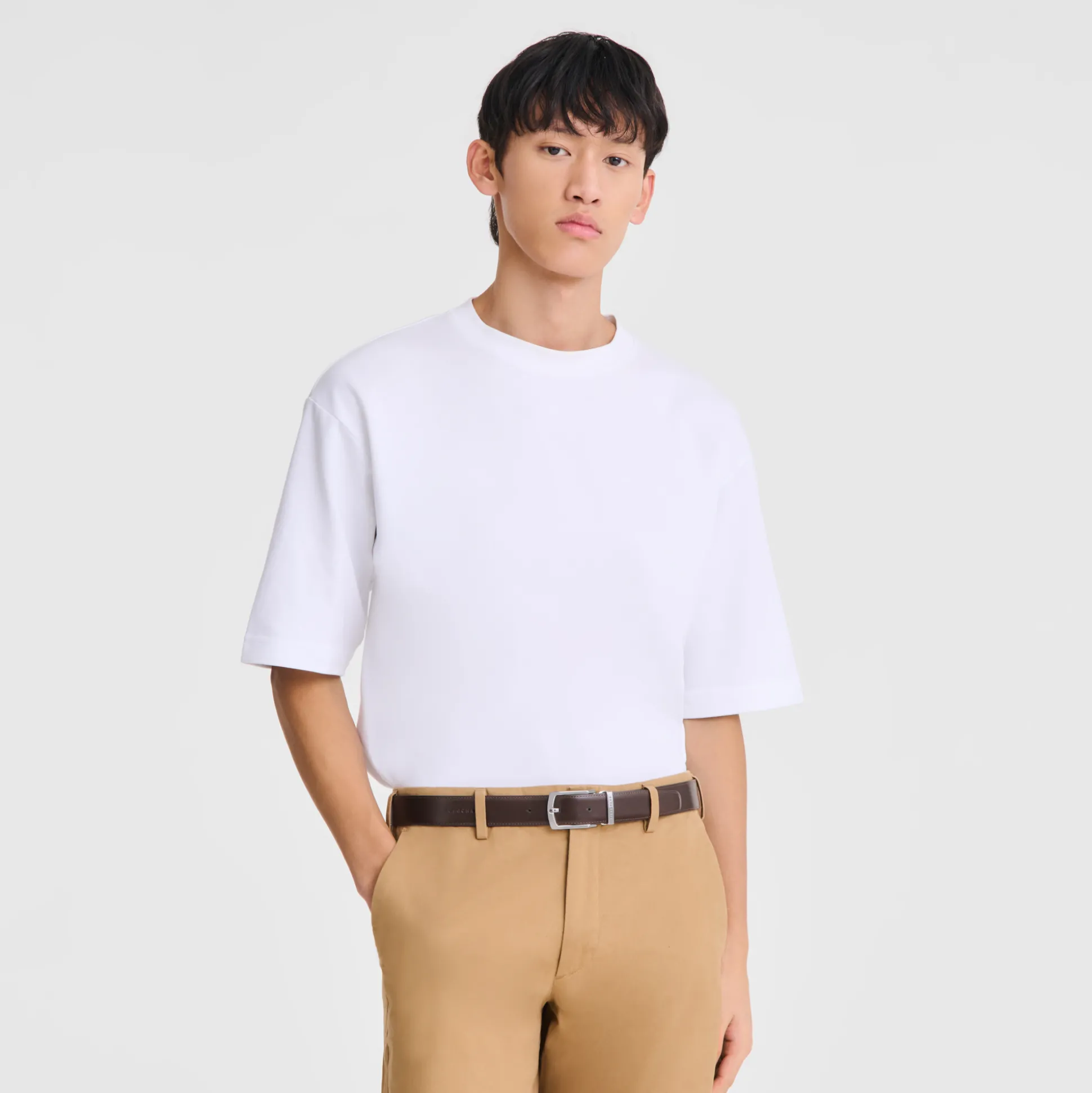 Store Longchamp Delta Box Pelle - Nero/Moka