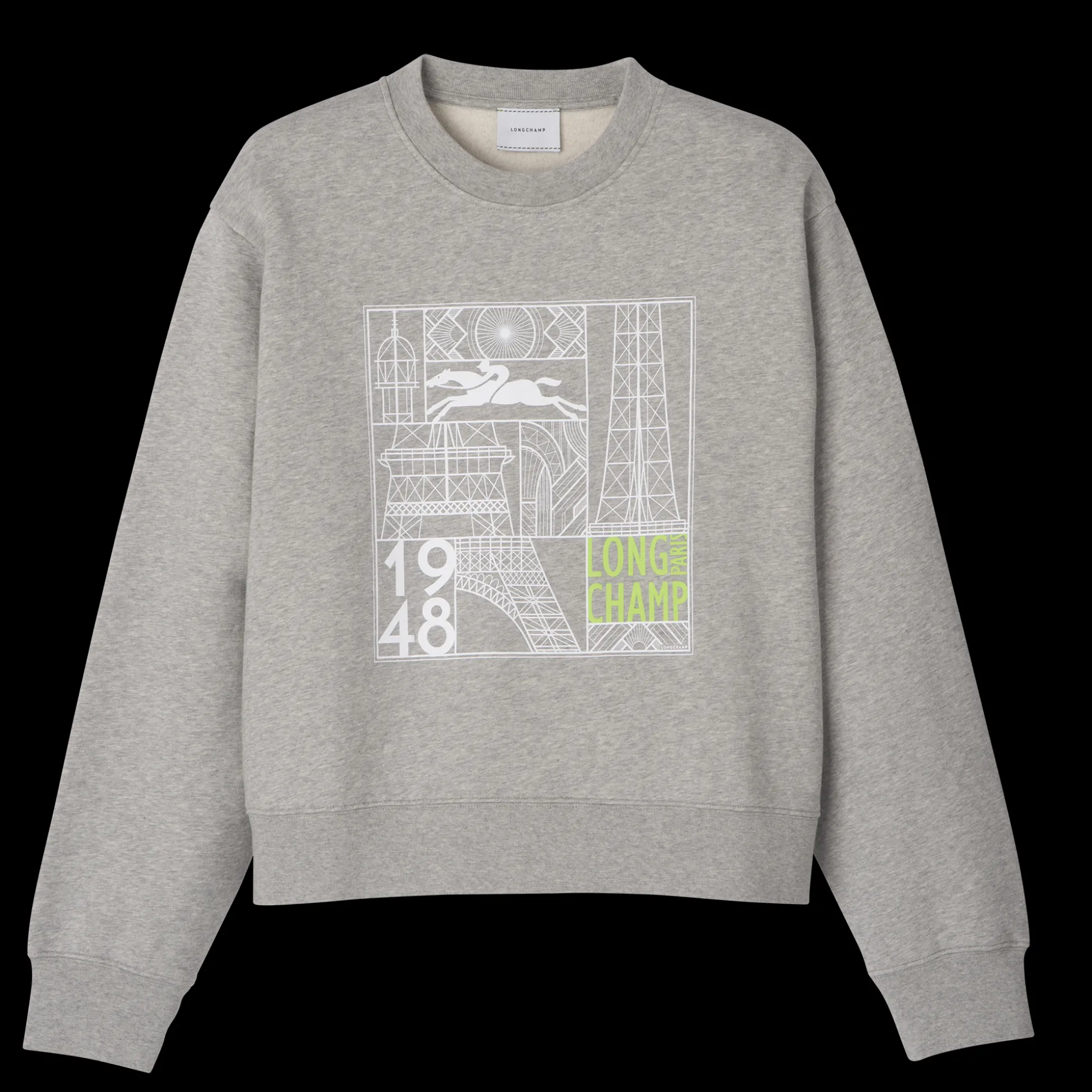 Shop Longchamp Felpa Grigio