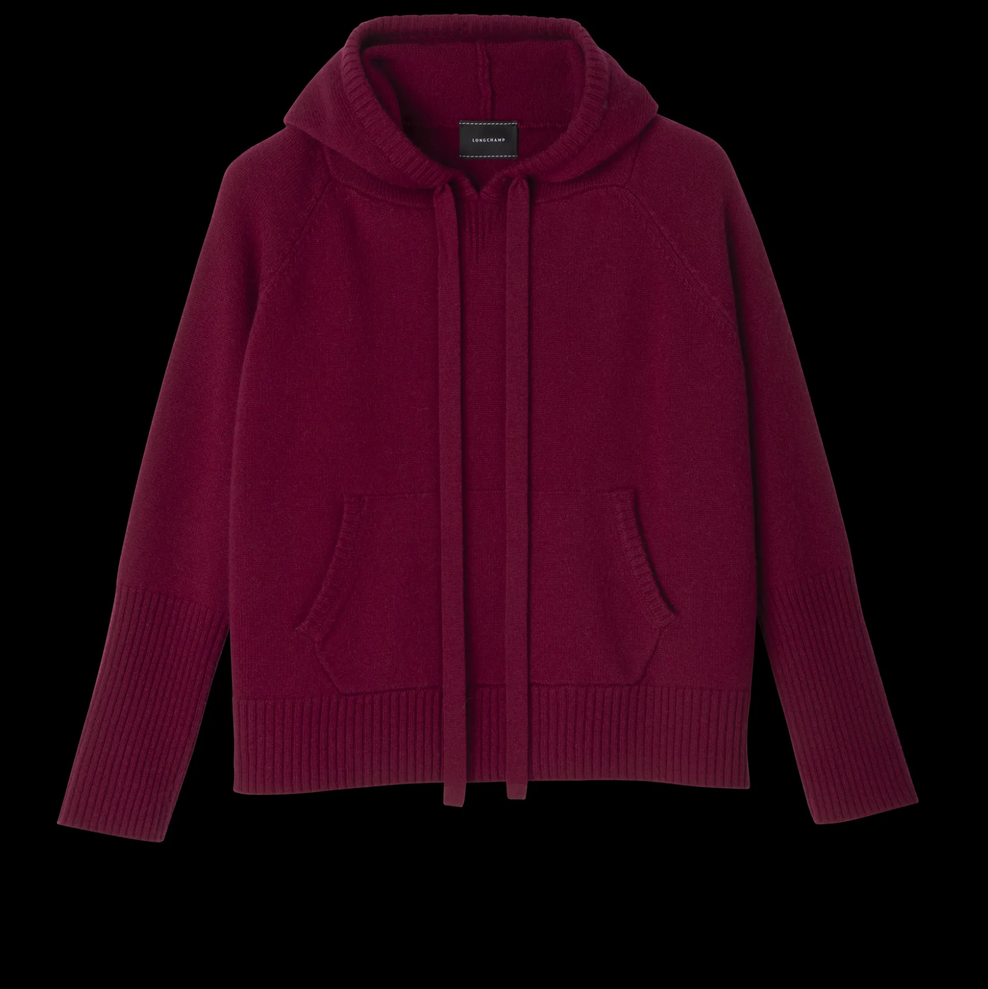 Clearance Longchamp Felpa con cappuccio Barbabietola