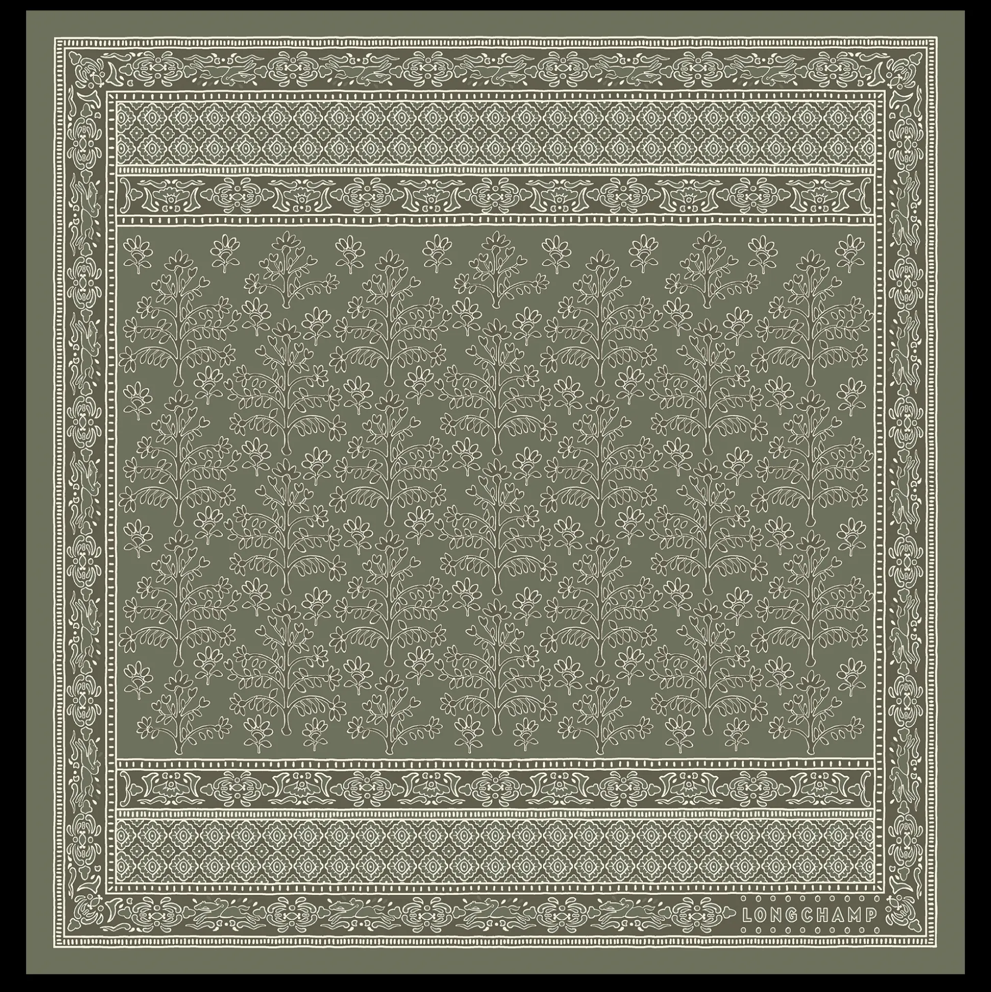 Cheap Longchamp Foulard di seta 50 Albero della vita OTHER - Alloro