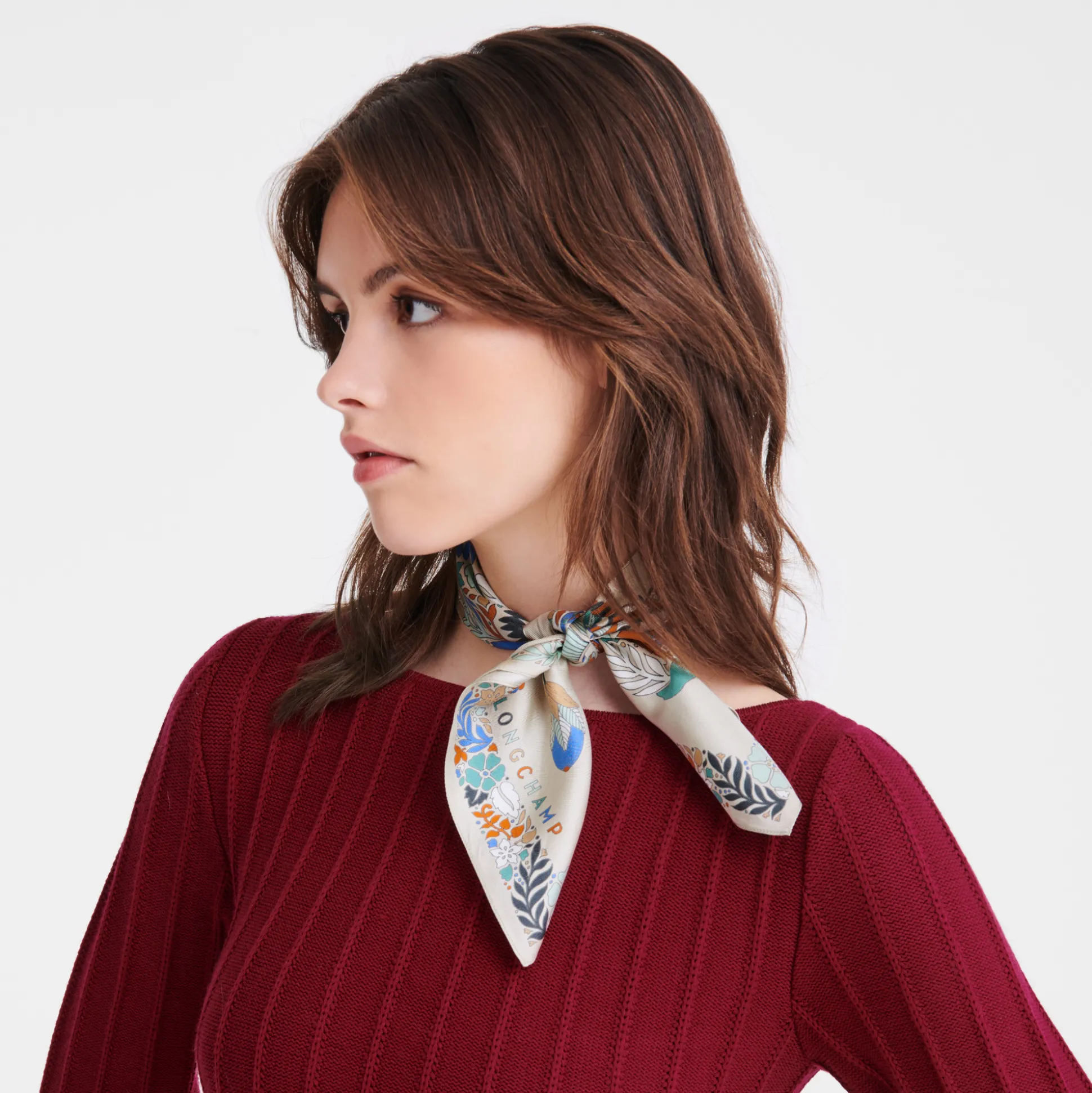 Store Longchamp Foulard di seta 50 Forêt OTHER - Carta