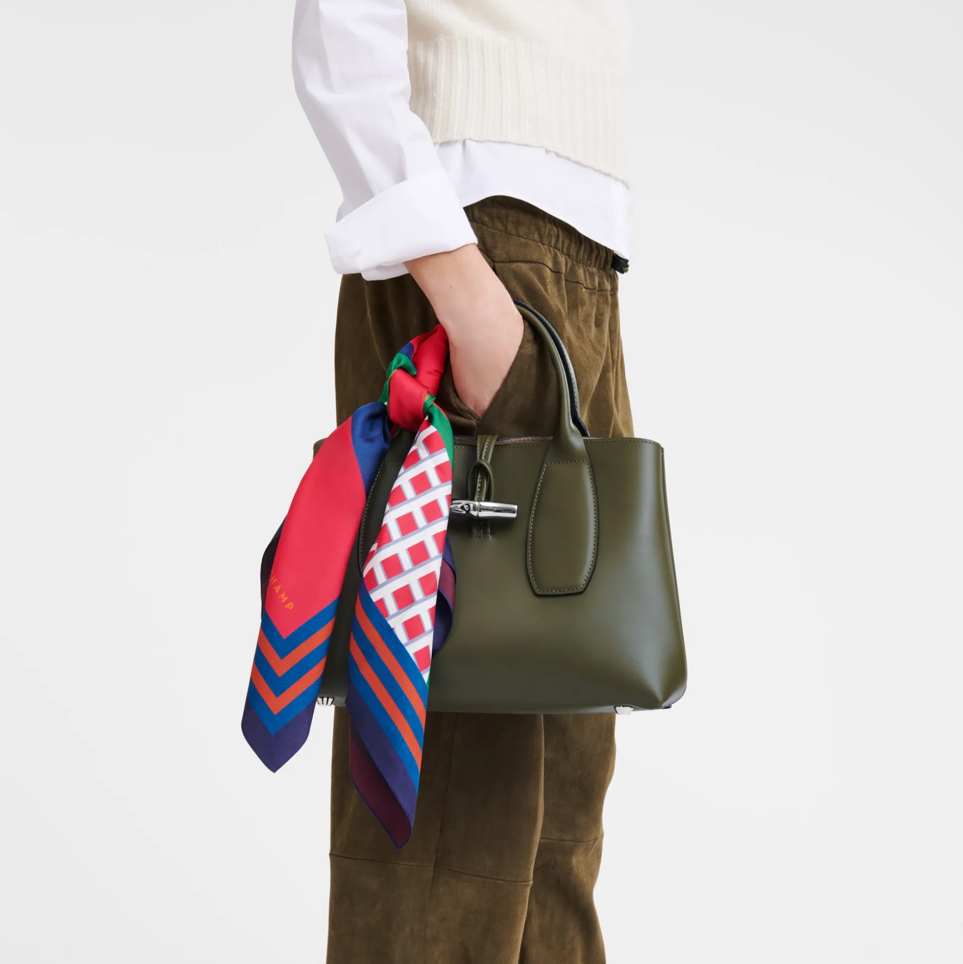 Sale Longchamp Foulard di seta 70 Game-set-match Seta - Magenta