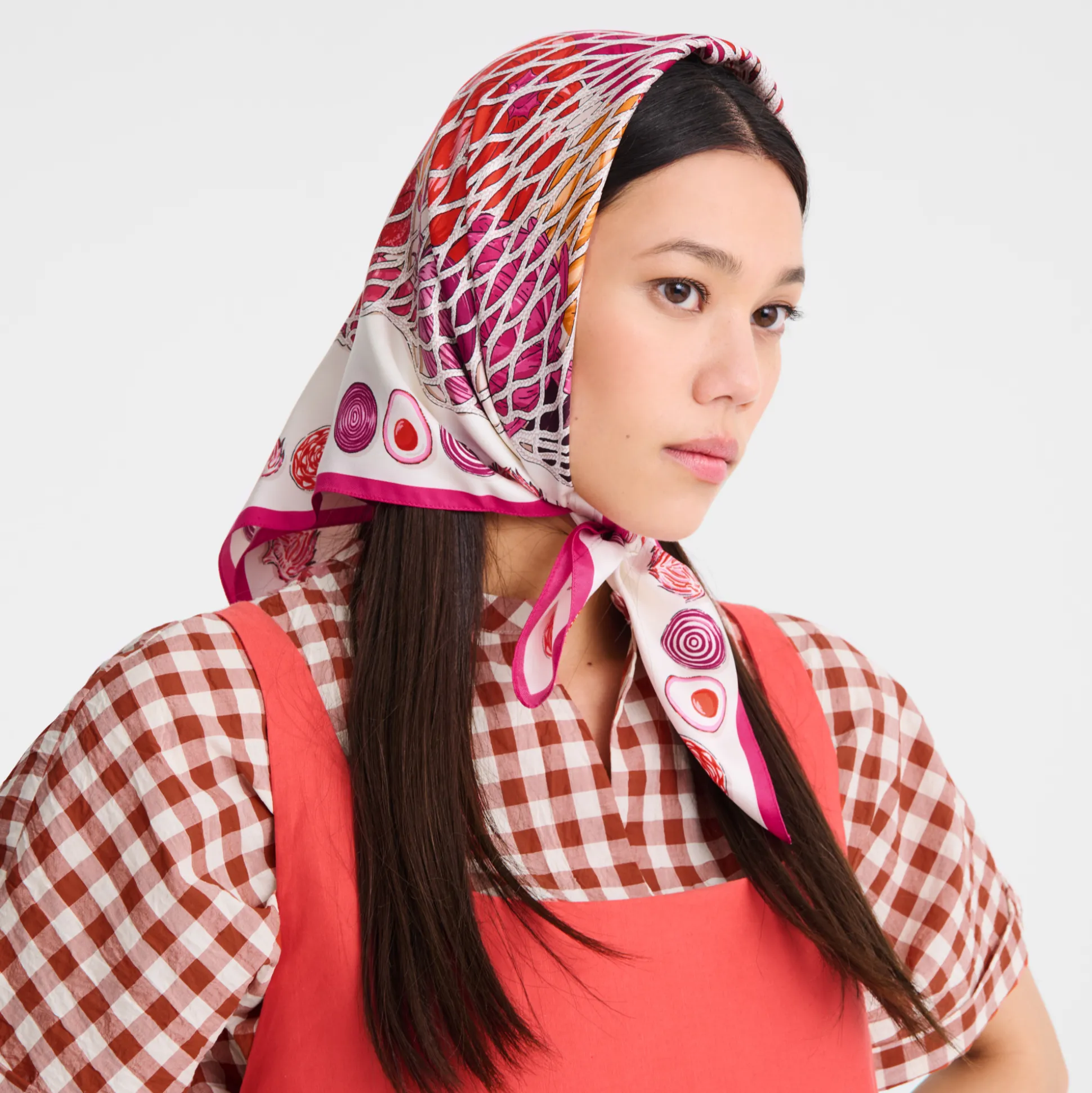 Best Longchamp Foulard di seta 70 La borsa Gourmet Mesh OTHER - Rosa