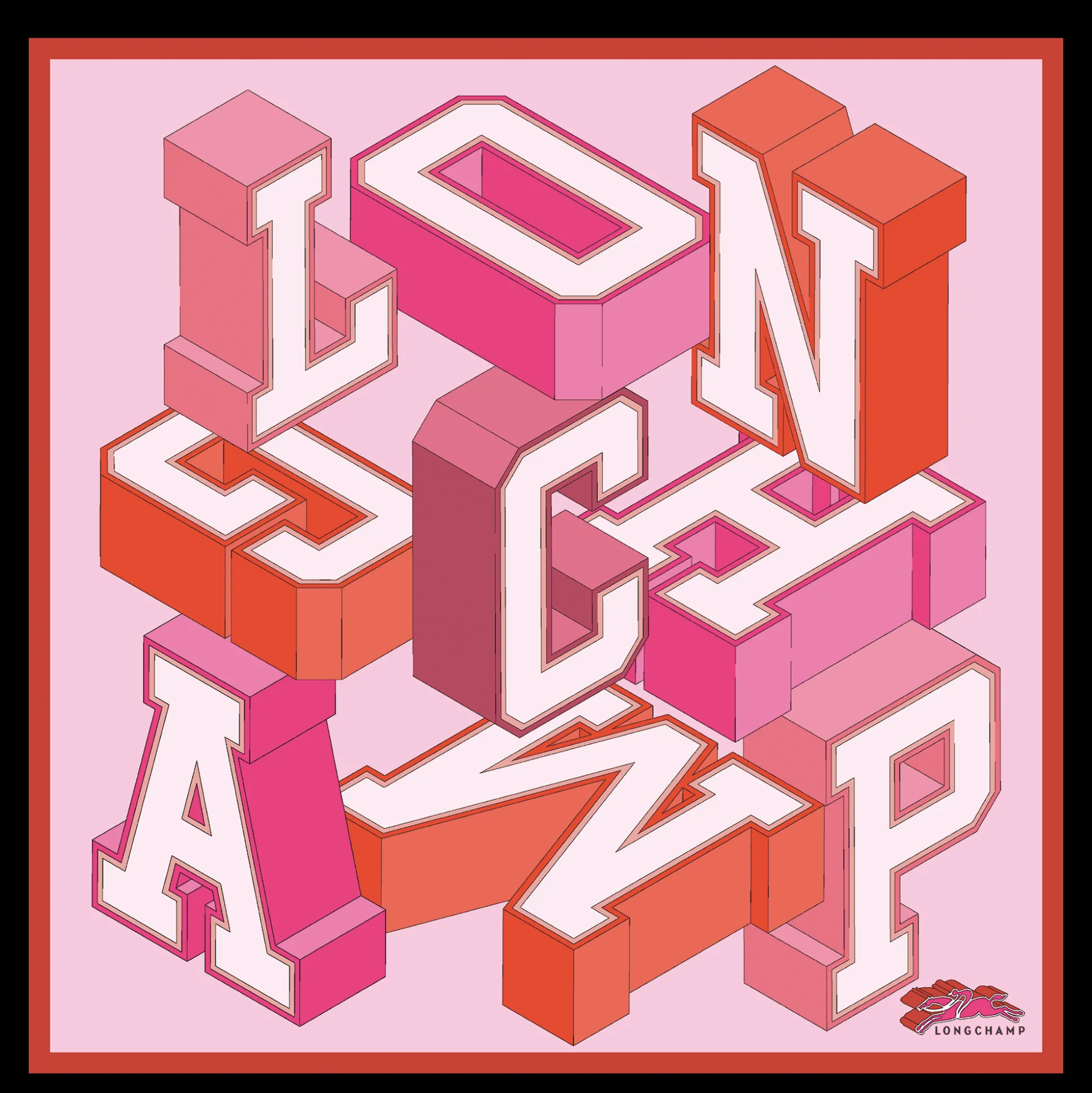 Sale Longchamp Foulard di seta 70 University OTHER - Ballerina