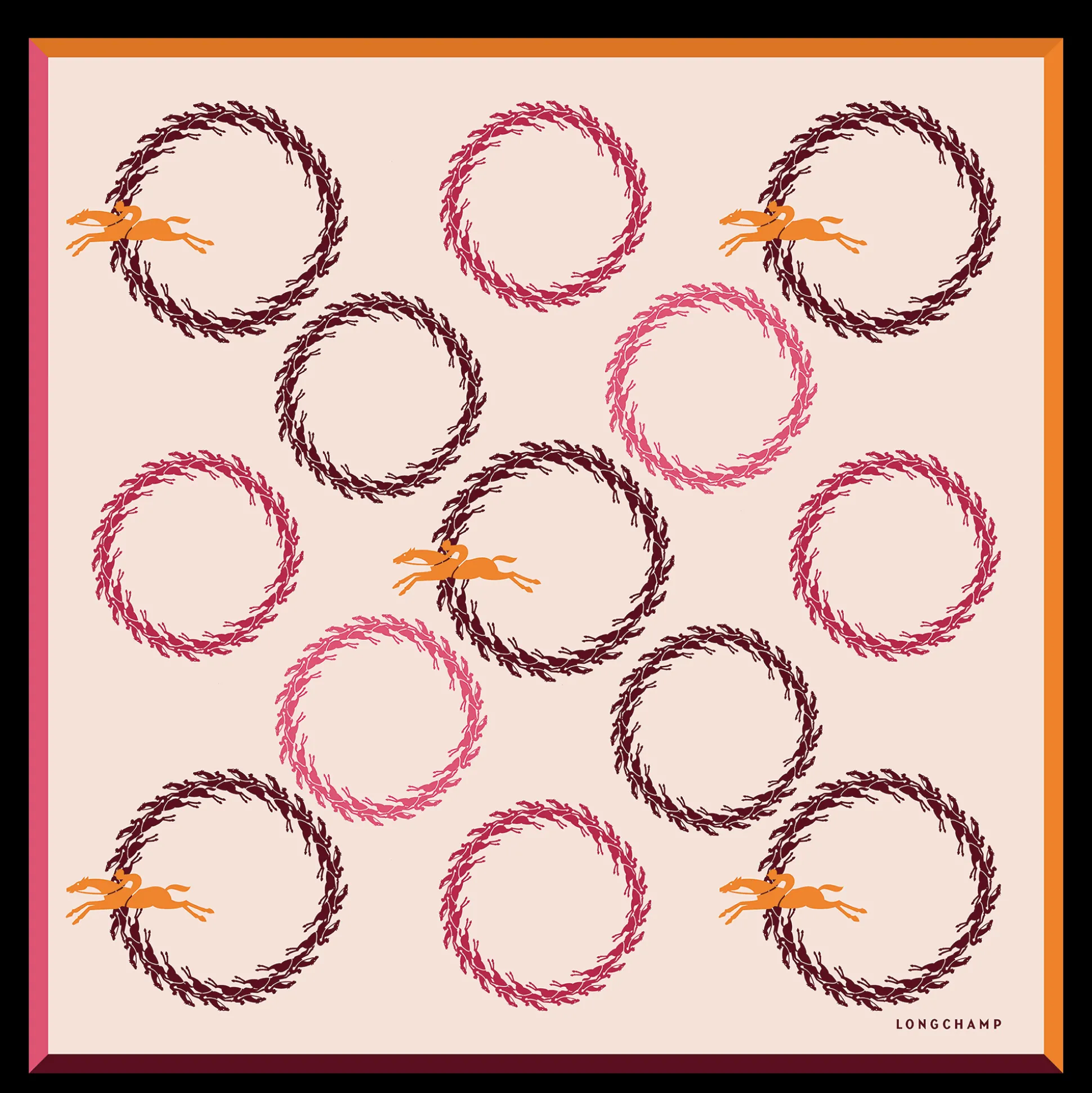 Cheap Longchamp Foulard di seta 50 Maneggio Seta - Beige Pelle BeigePelle