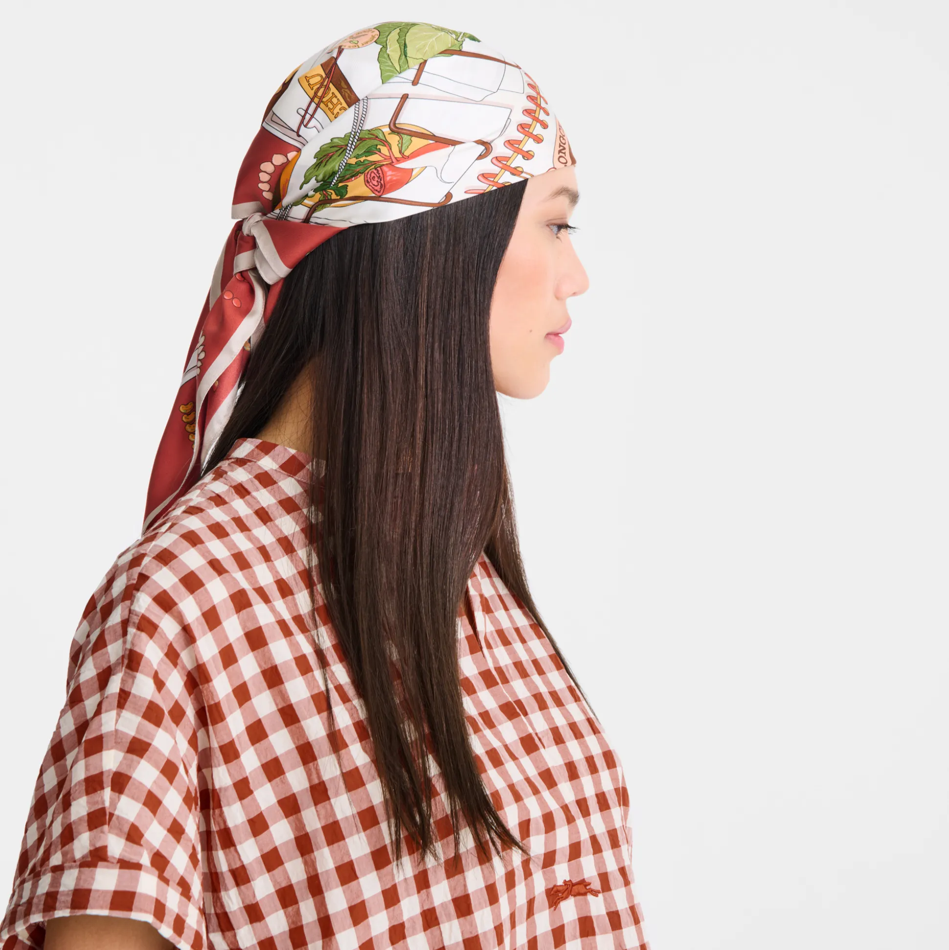 Hot Longchamp Foulard di seta 70 Nell’orto OTHER - Pomodoro