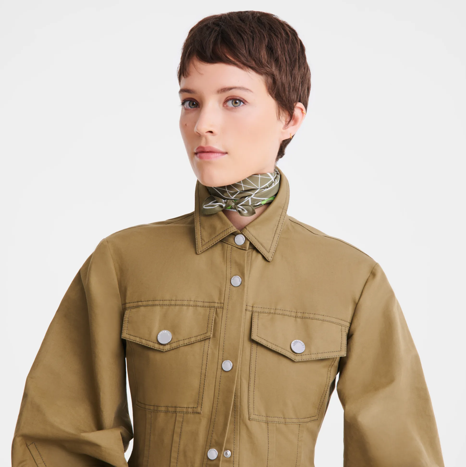 Outlet Longchamp Foulard di seta 50 Torre Eiffel 1948 OTHER - Carciofo