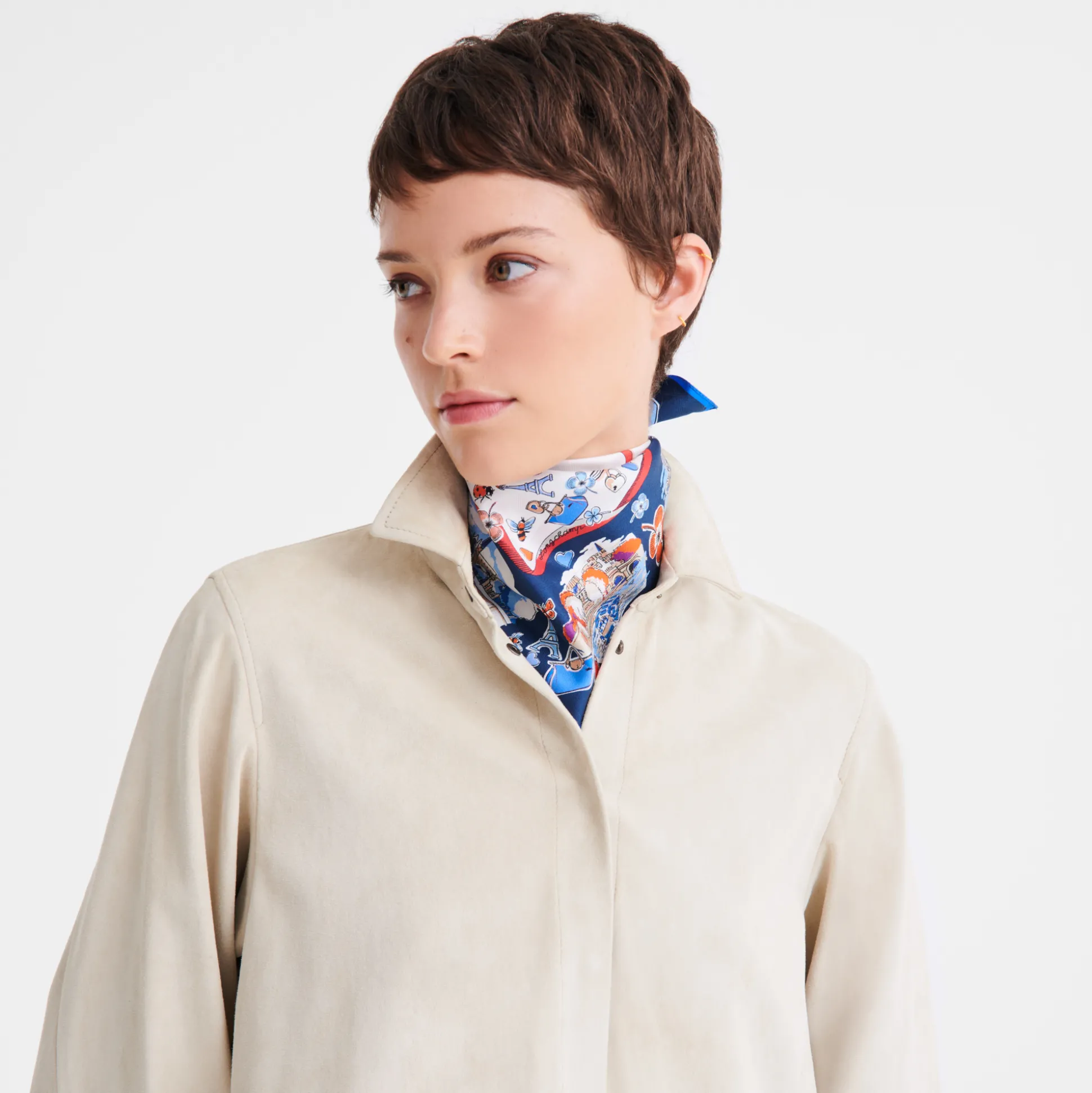 Fashion Longchamp Foulard di seta 50 Torre equestre OTHER - Greggio