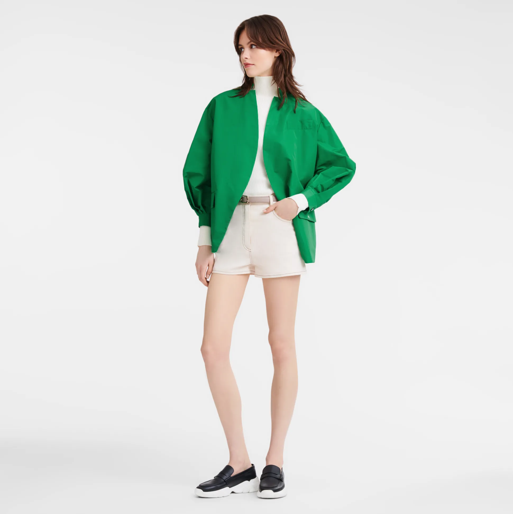 Shop Longchamp Giacca kimono Verde