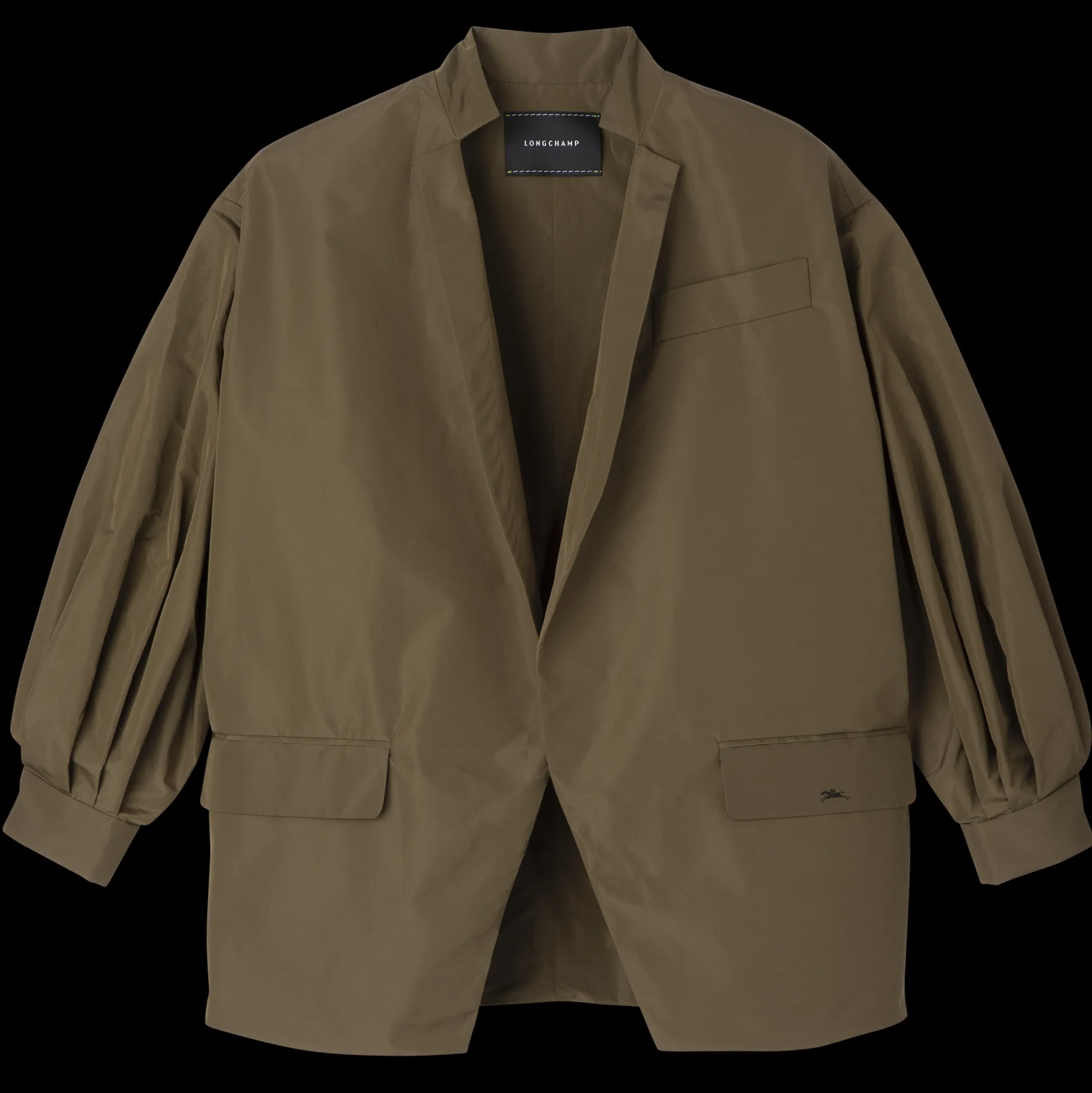 Clearance Longchamp Giacca kimono Taffetà tecnico - Carciofo