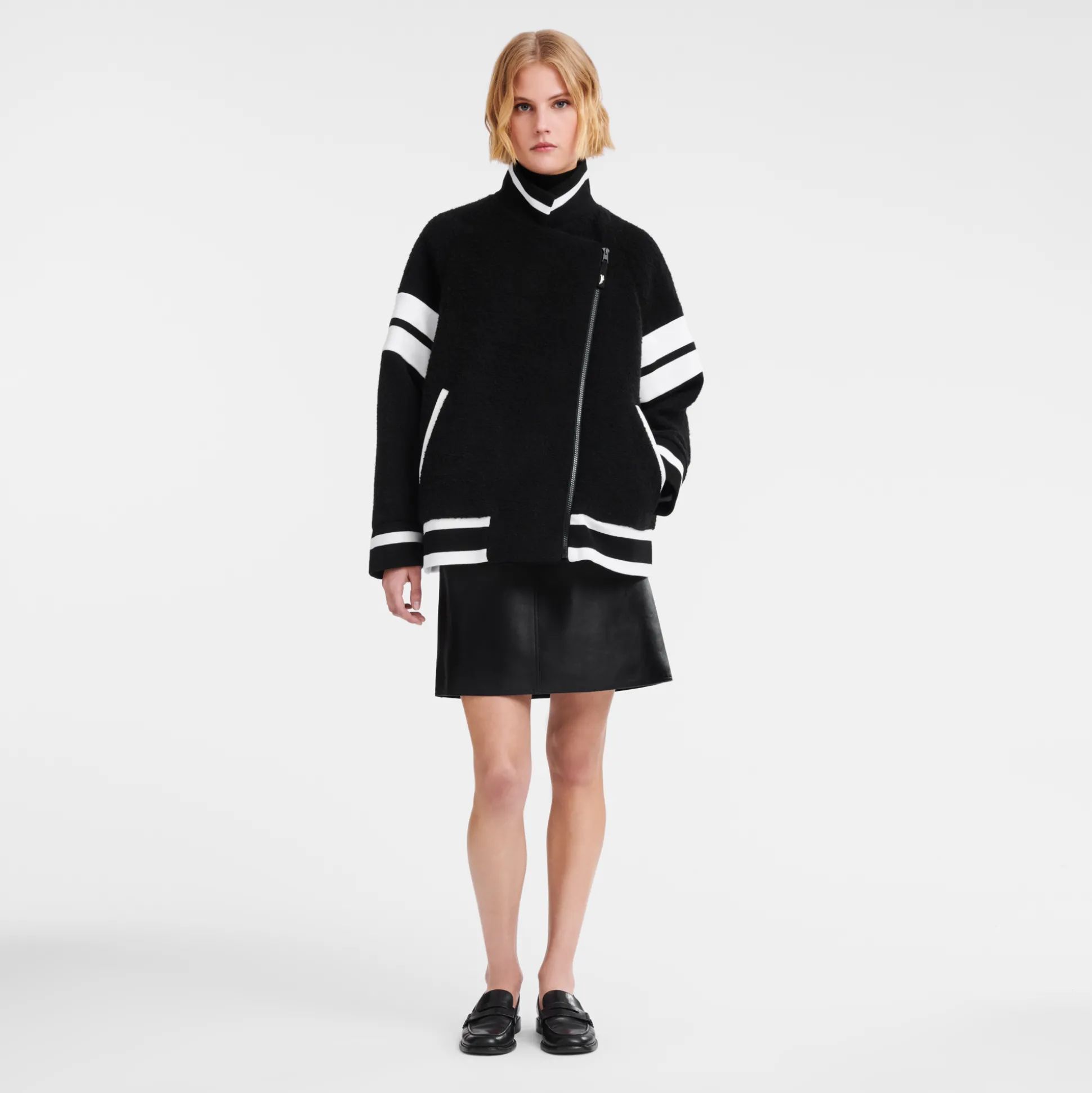 New Longchamp Giubbotto oversize Nero