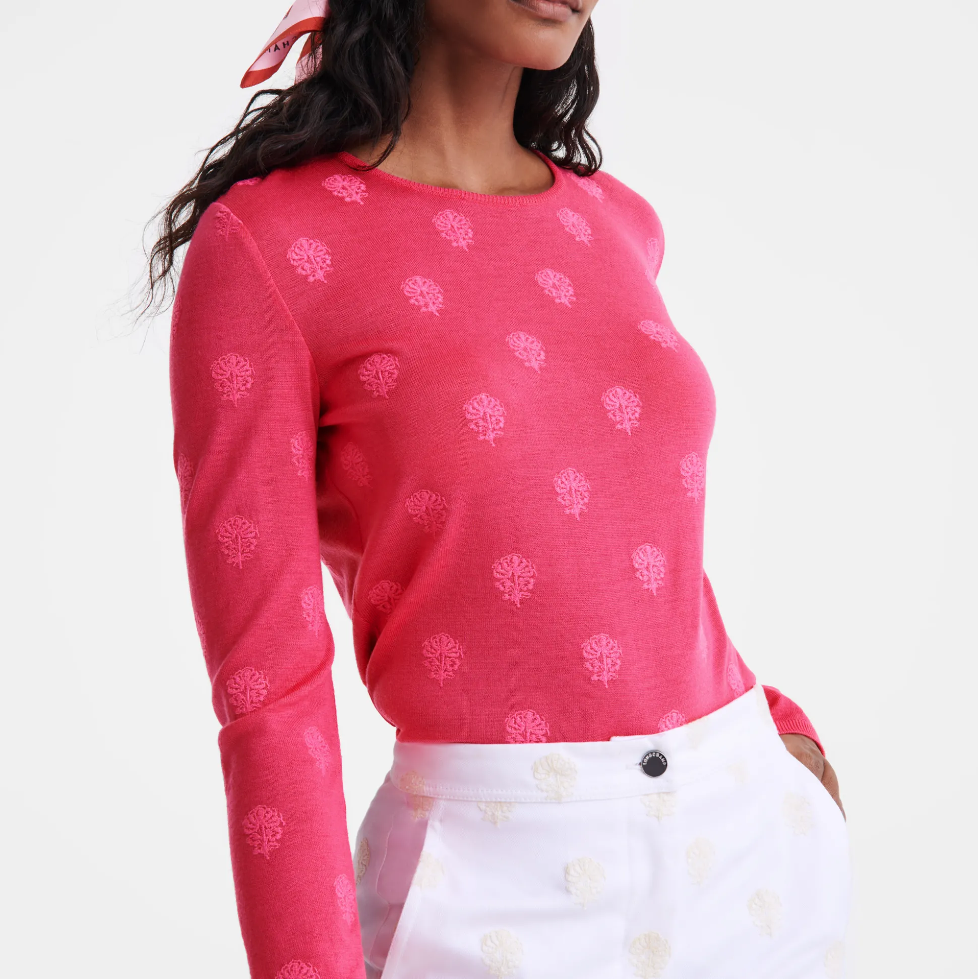 maglia_girocollo_3-1.webp Best Sale Longchamp Maglia girocollo Rosa