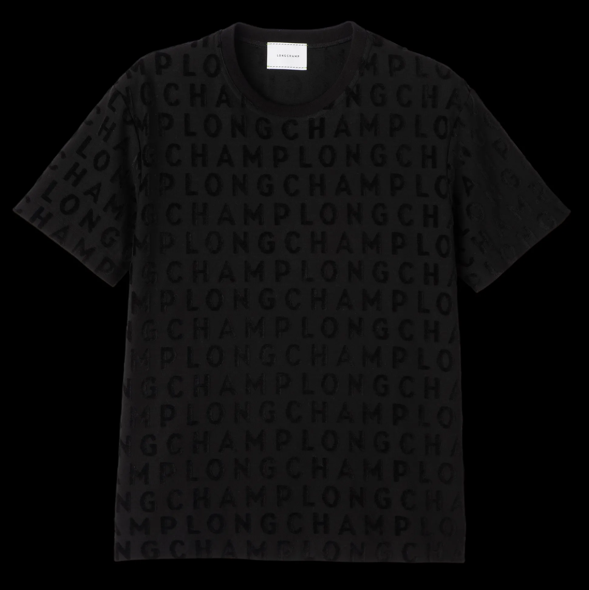 Fashion Longchamp Maglietta grande con logo Nero