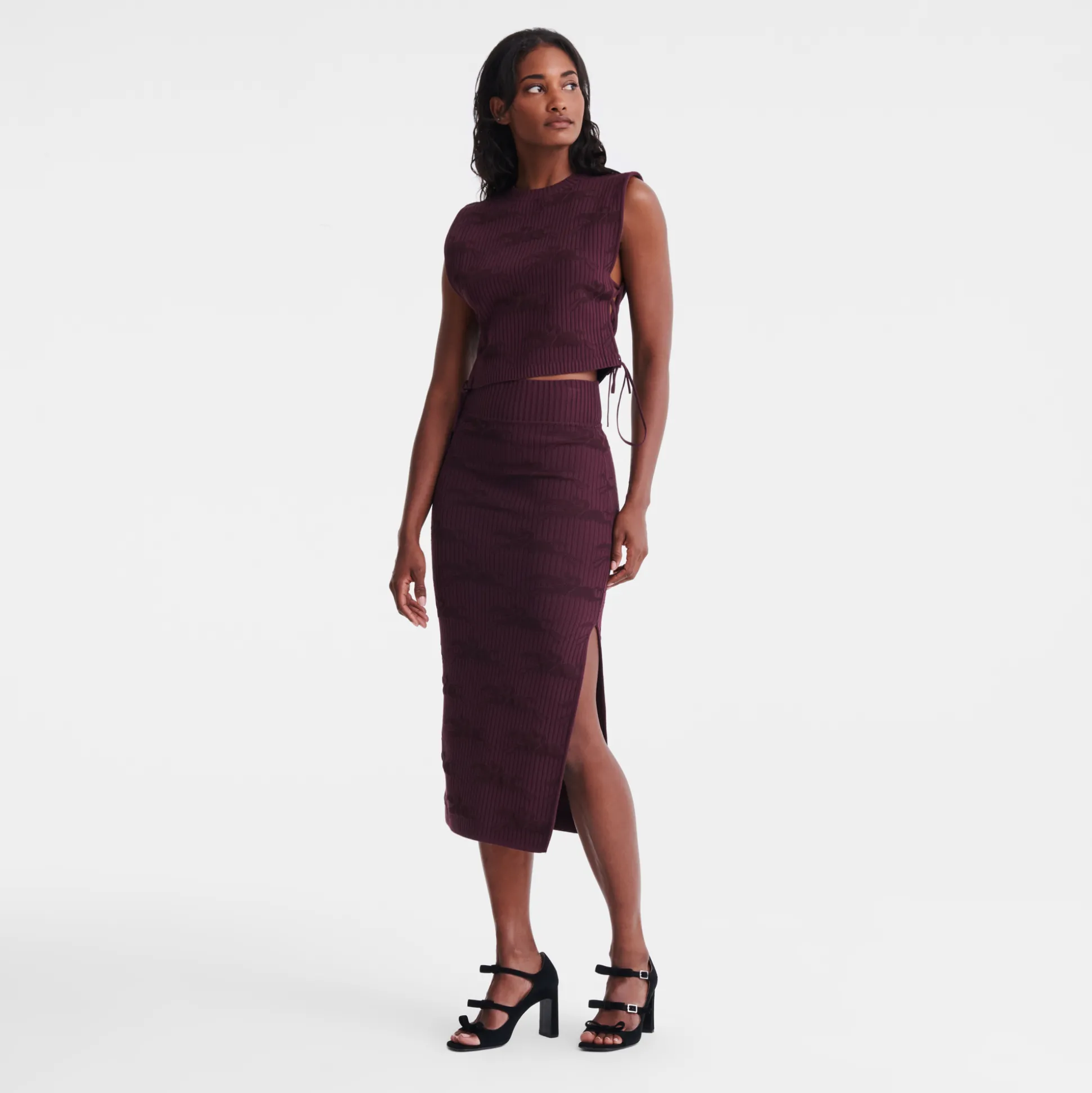 Best Sale Longchamp Mini-gonna Melanzana