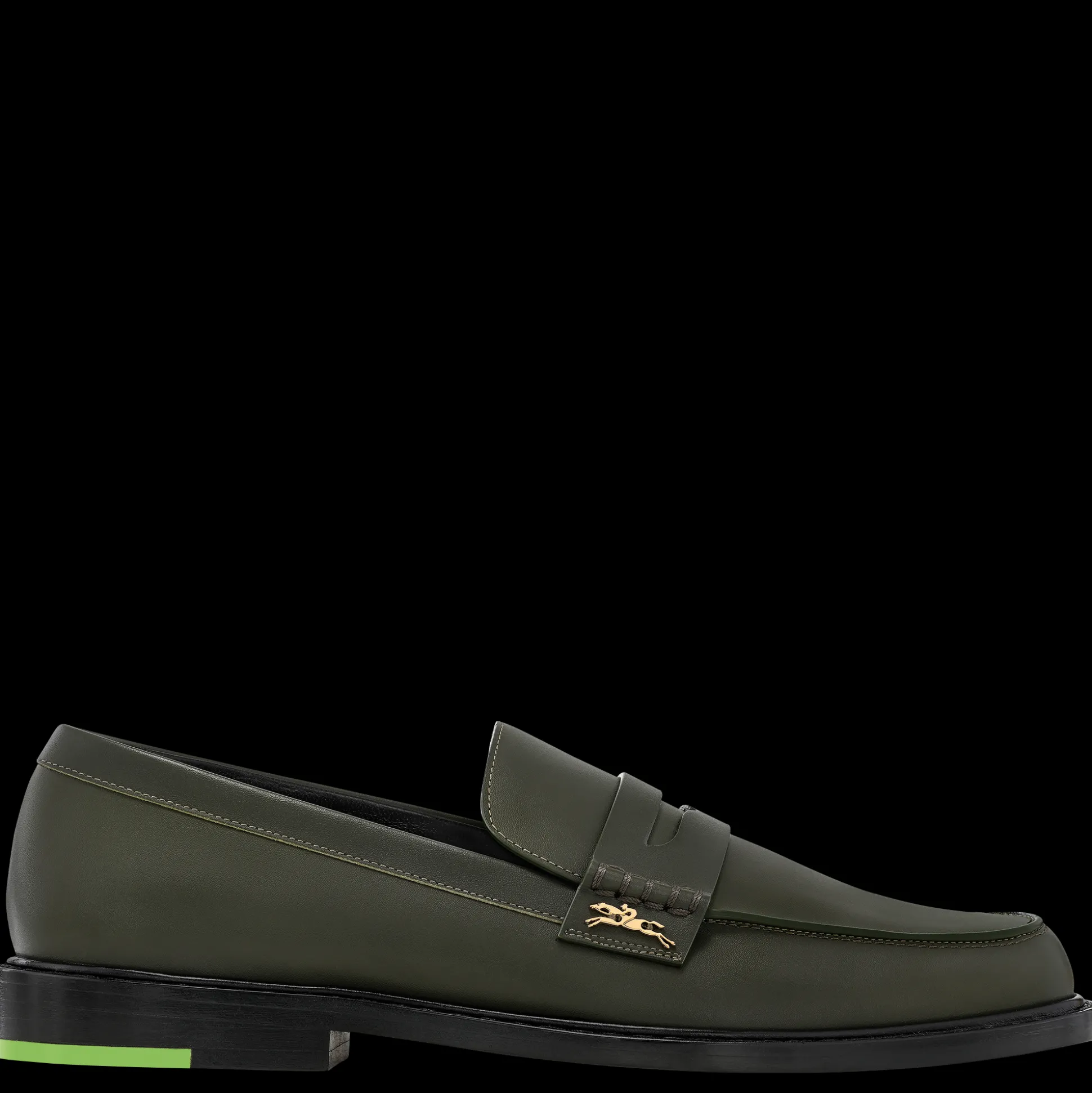 Outlet Longchamp Mocassino Kaki