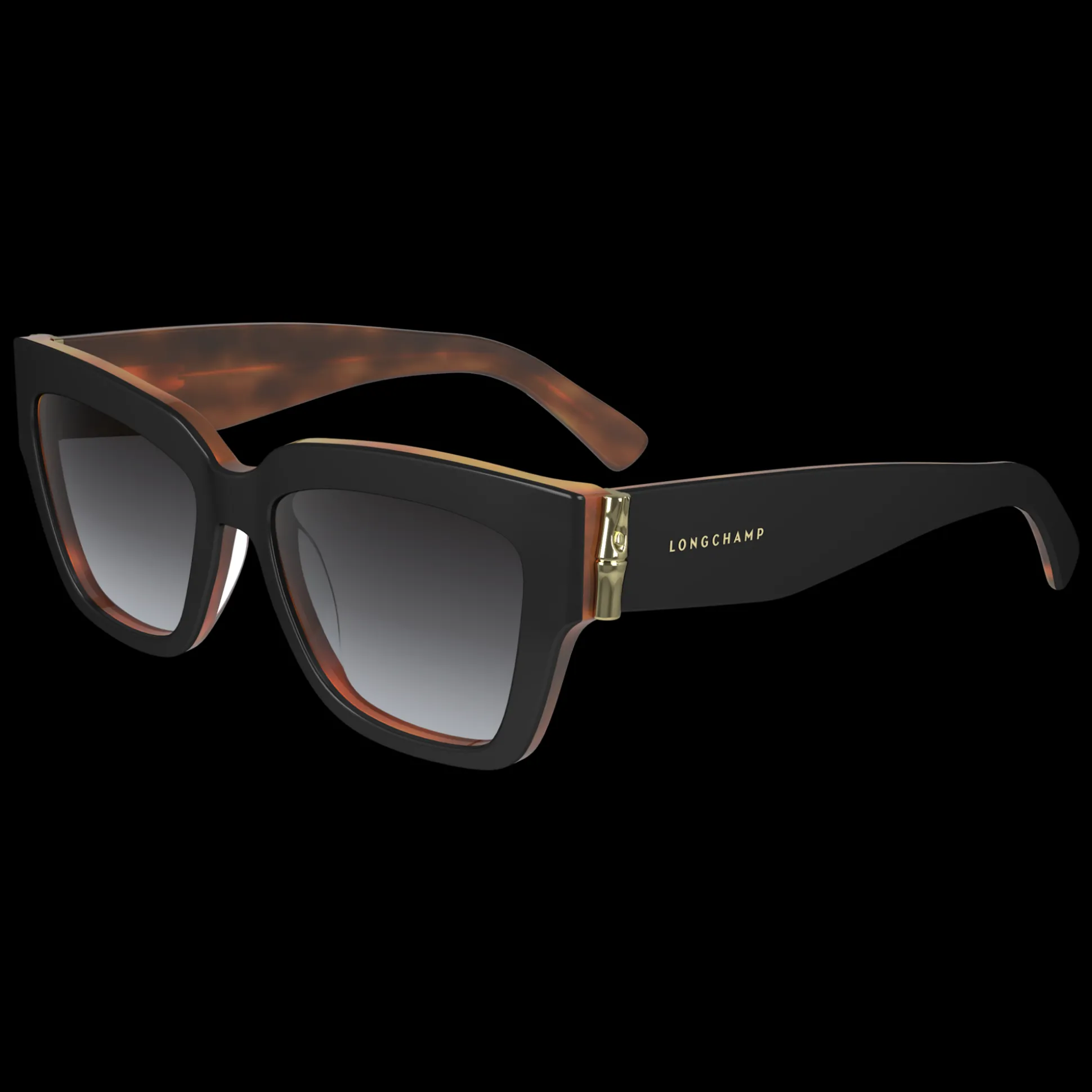 Shop Longchamp Occhiali da sole TartarugaNero