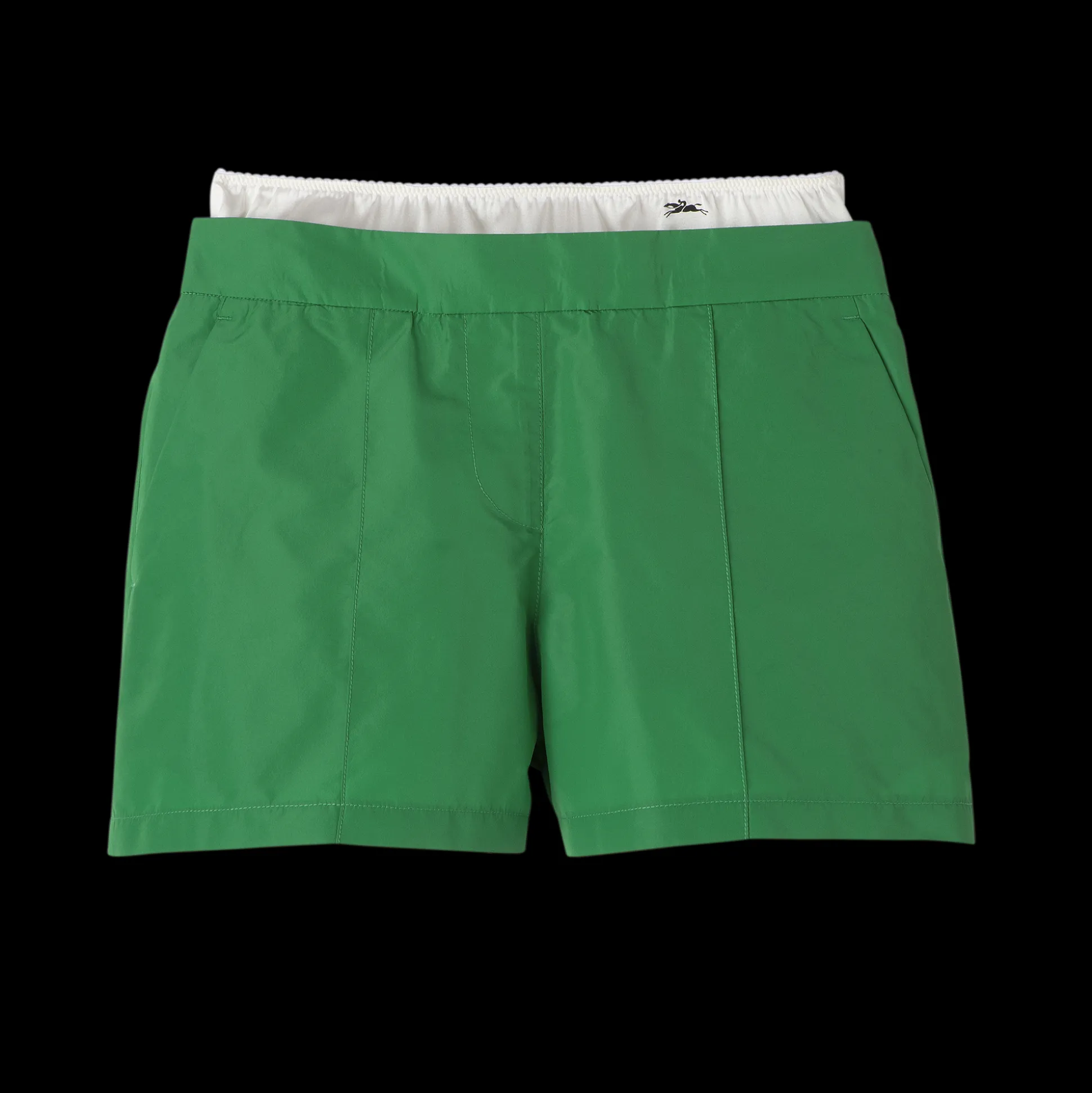 Hot Longchamp Pantaloni corti con cintura con applicazione Verde