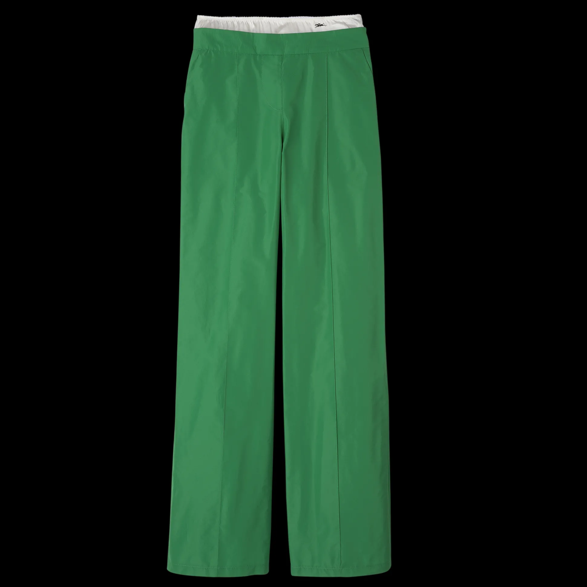 Flash Sale Longchamp Pantaloni dritti con applicazione Verde