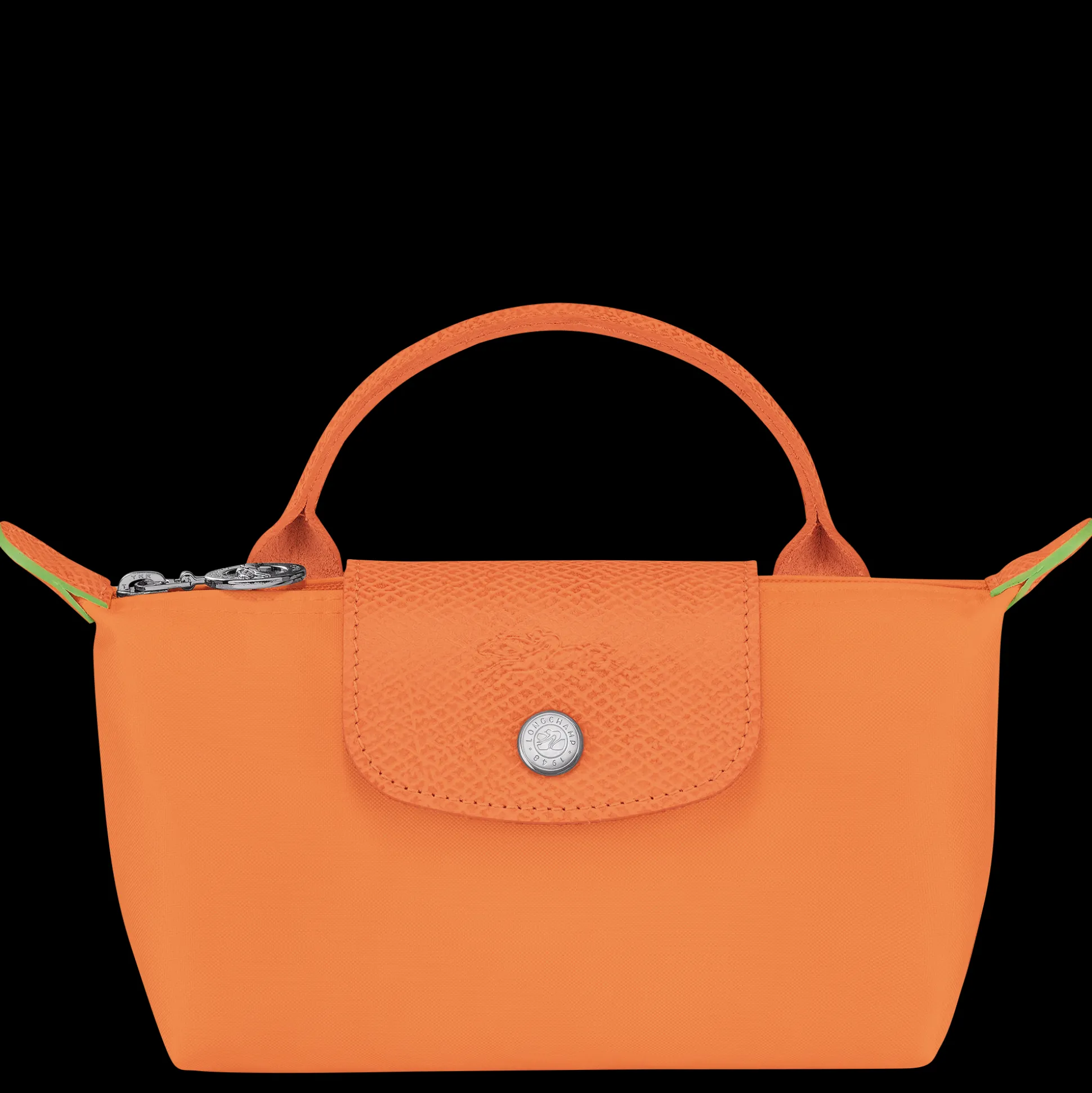 Online Longchamp Pochette con manico Arancio