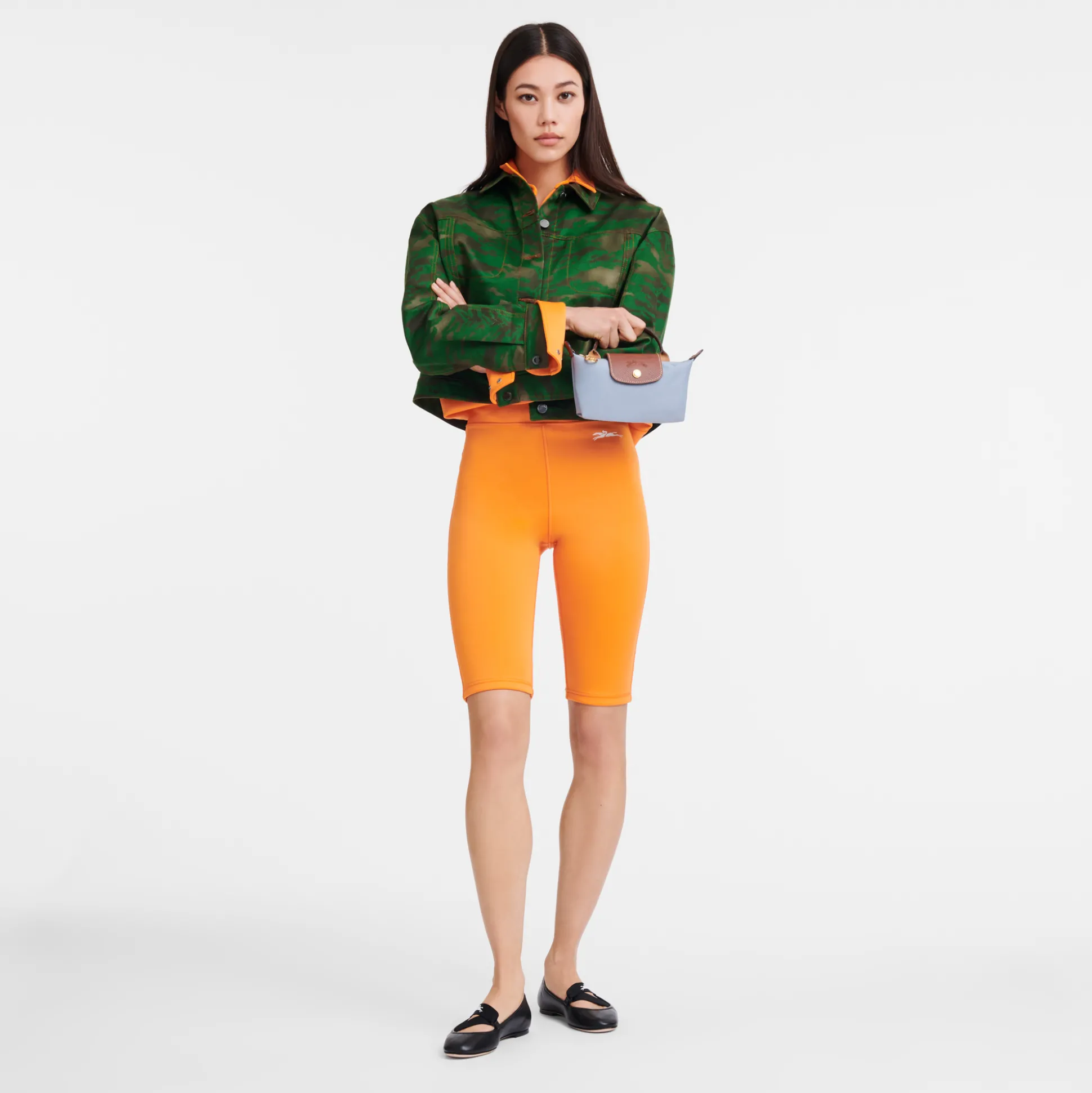 Clearance Longchamp Pochette con manico Acciaio