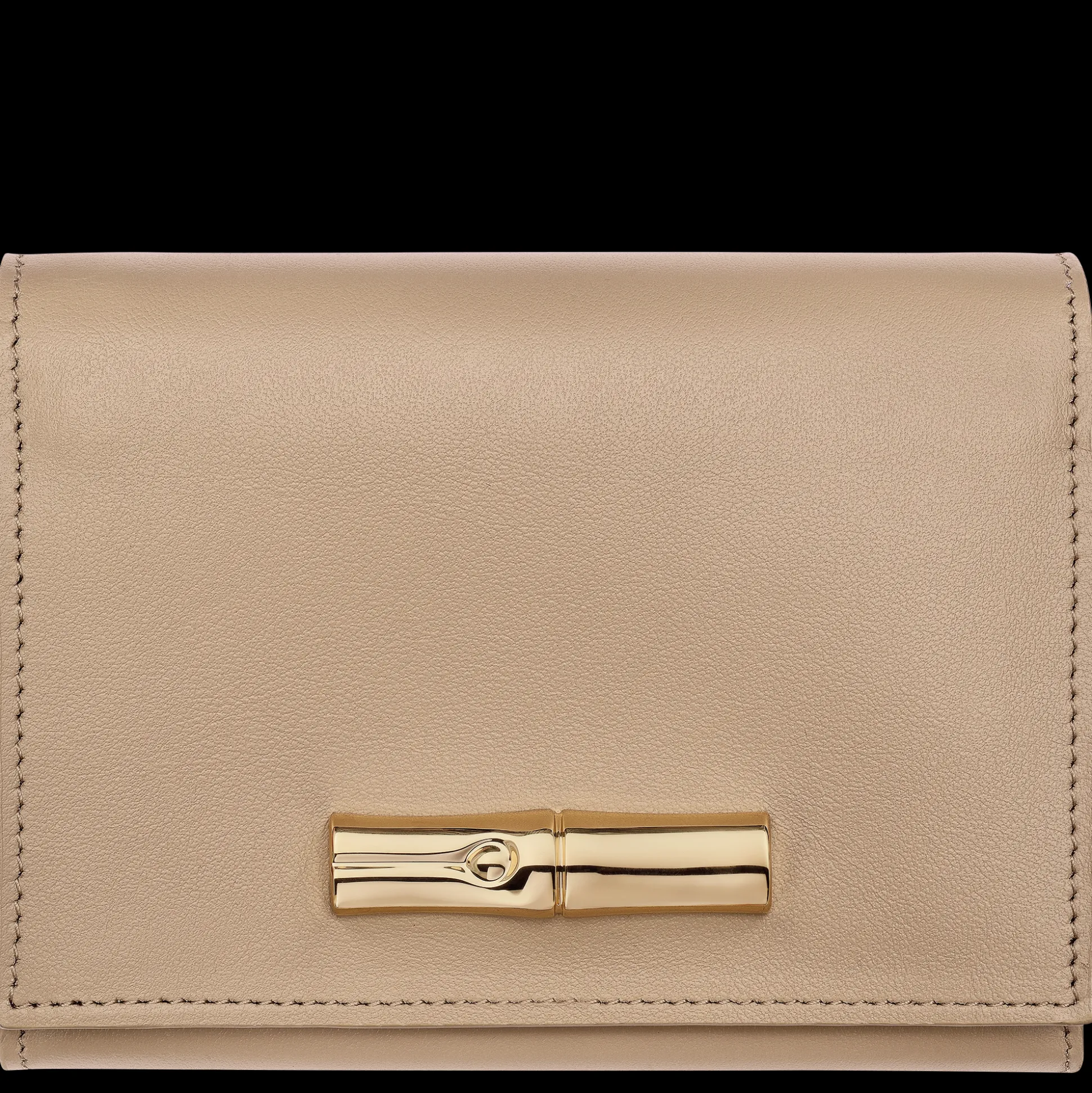 Discount Longchamp Portafoglio compatto Le Roseau Pelle - Radice