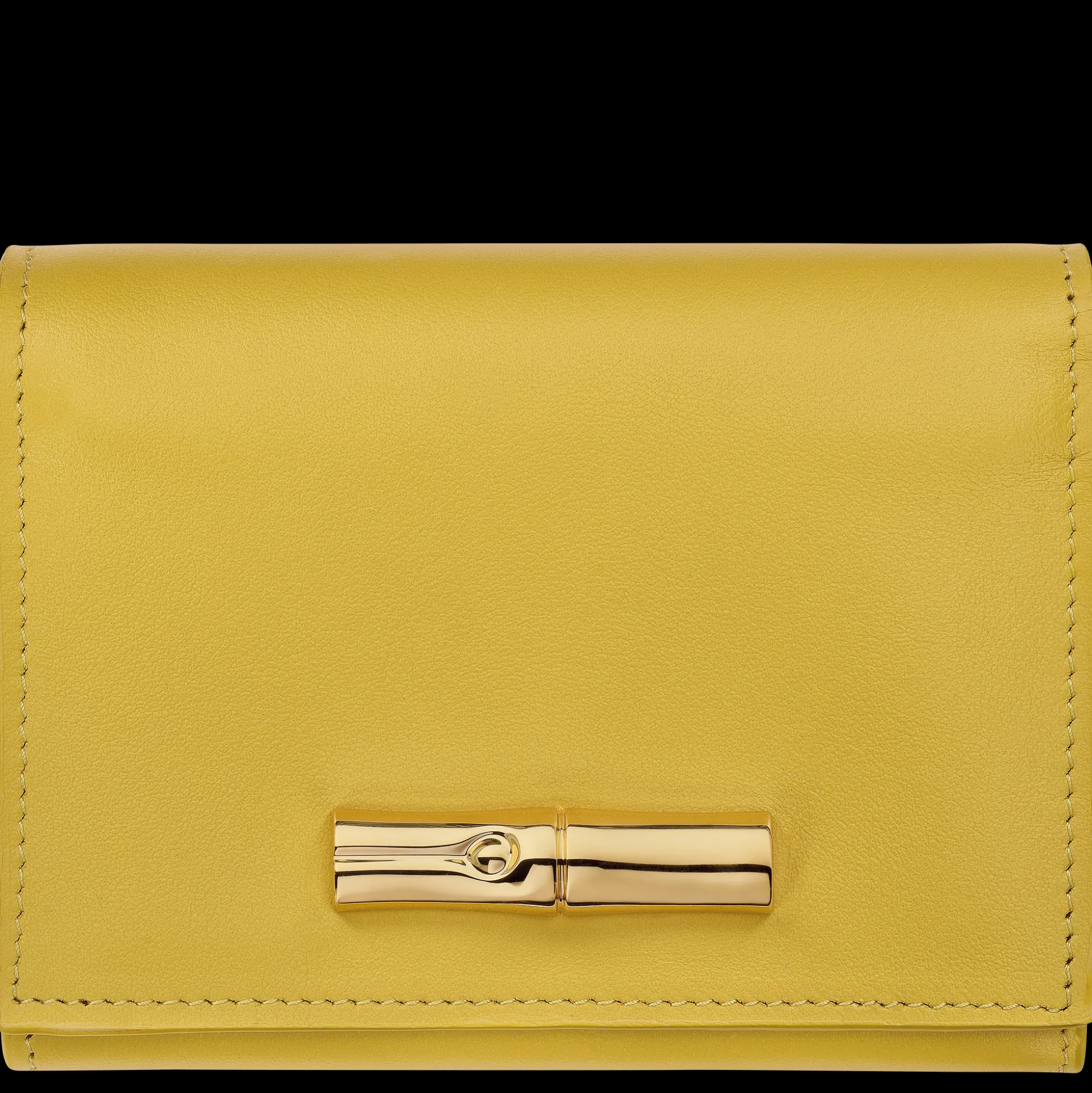 Best Longchamp Portafoglio compatto Le Roseau Pelle - Zenzero