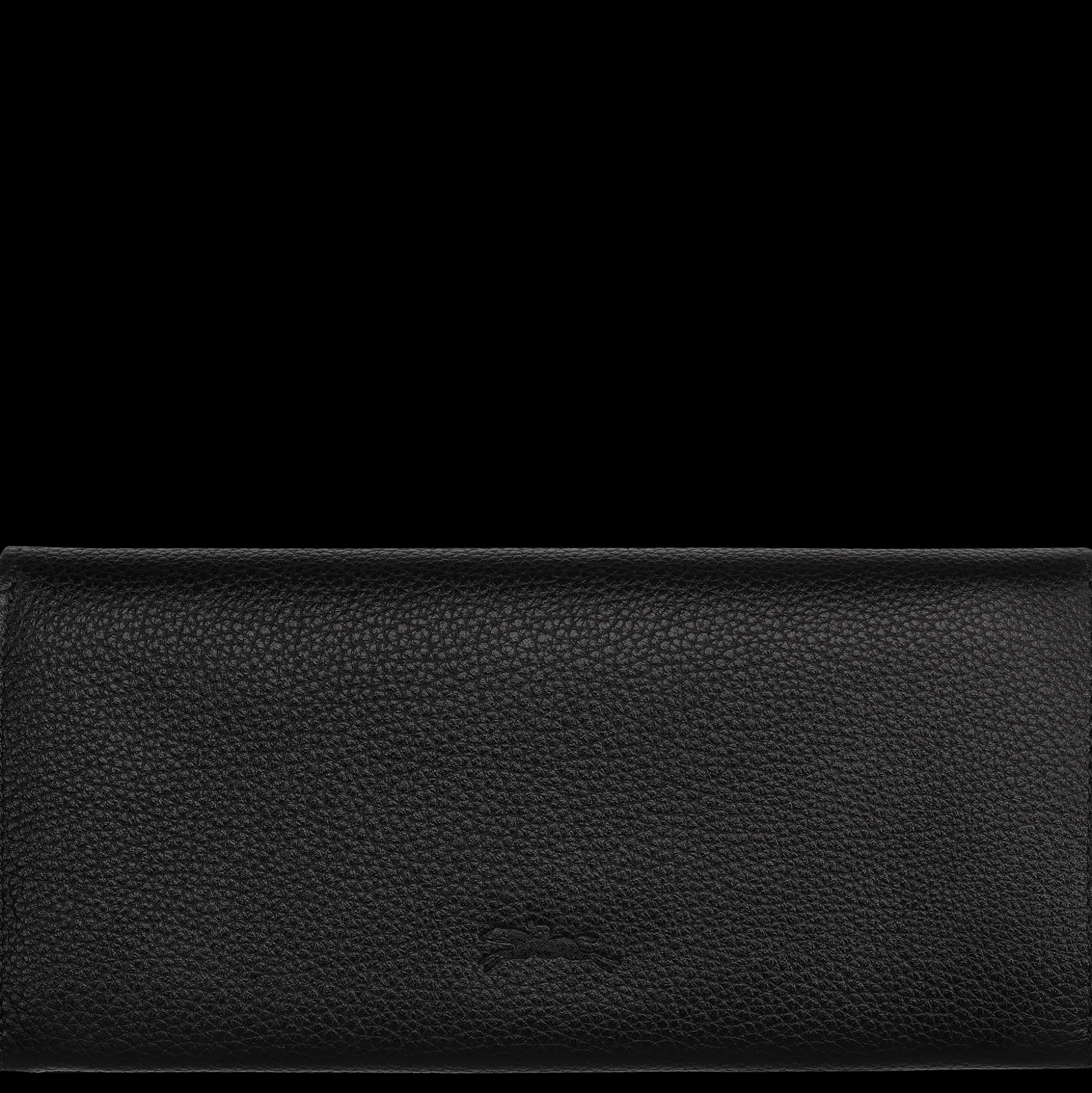 Sale Longchamp Portafoglio continental lungo Le Foulonné Pelle - Nero