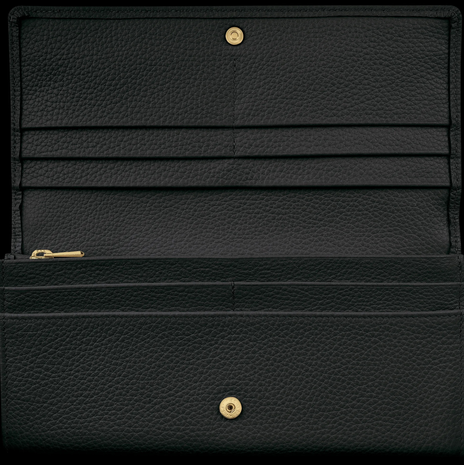 portafoglio_continental_lungo_le_foulonn_pelle__nero_2.webp Sale Longchamp Portafoglio continental lungo Le Foulonné Pelle - Nero