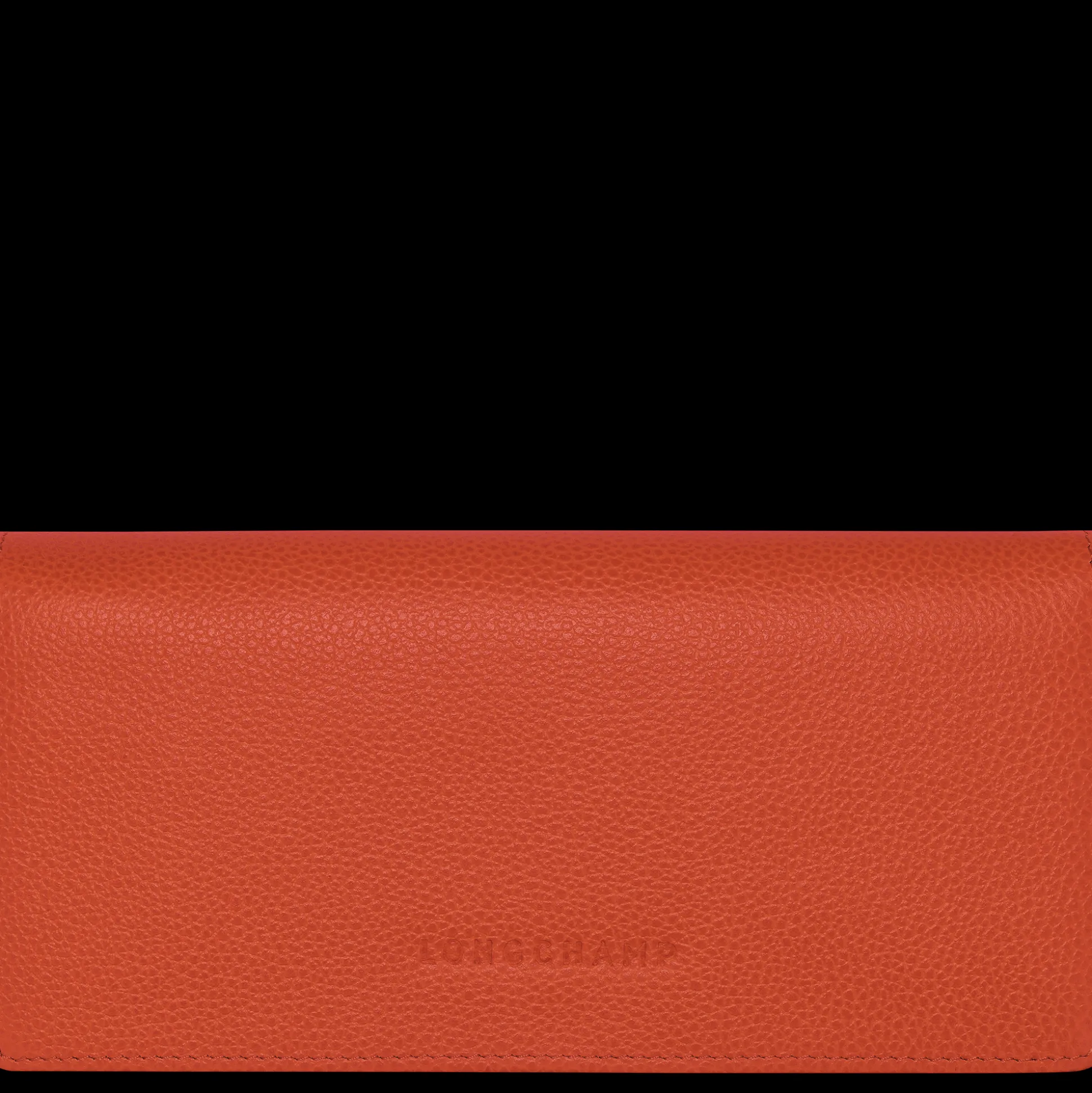 Shop Longchamp Portafoglio continental lungo Le Foulonné Pelle - Paprica