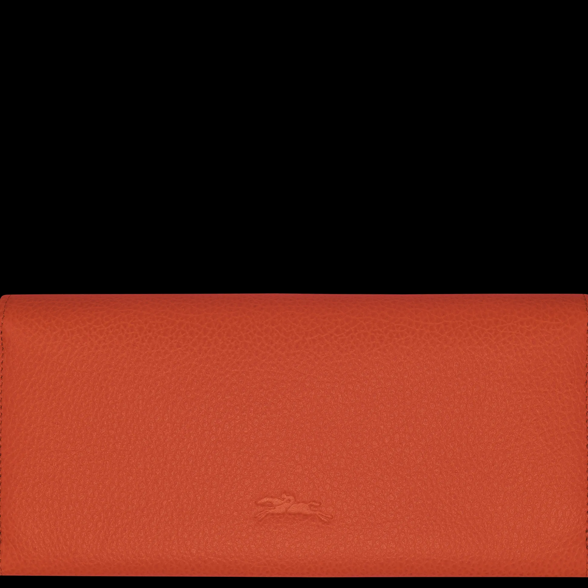 Shop Longchamp Portafoglio continental lungo Le Foulonné Pelle - Paprica