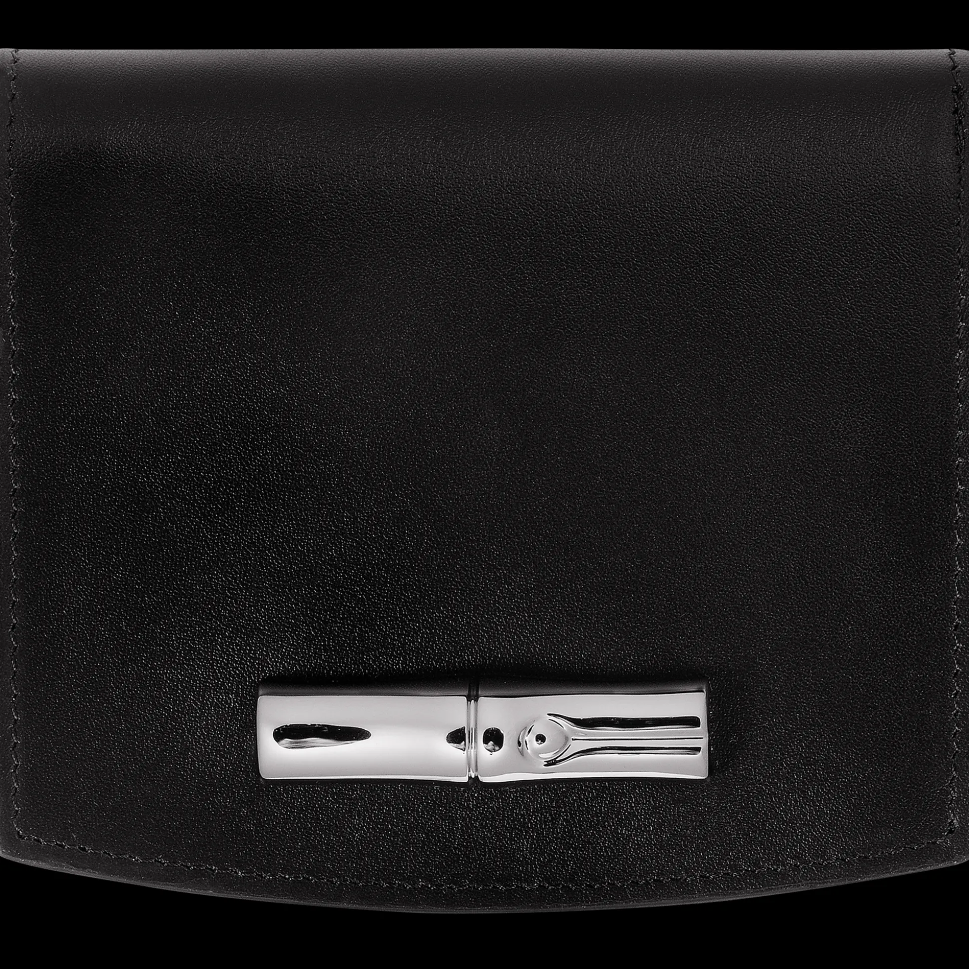 Shop Longchamp Portafoglio Le Roseau Pelle - Nero