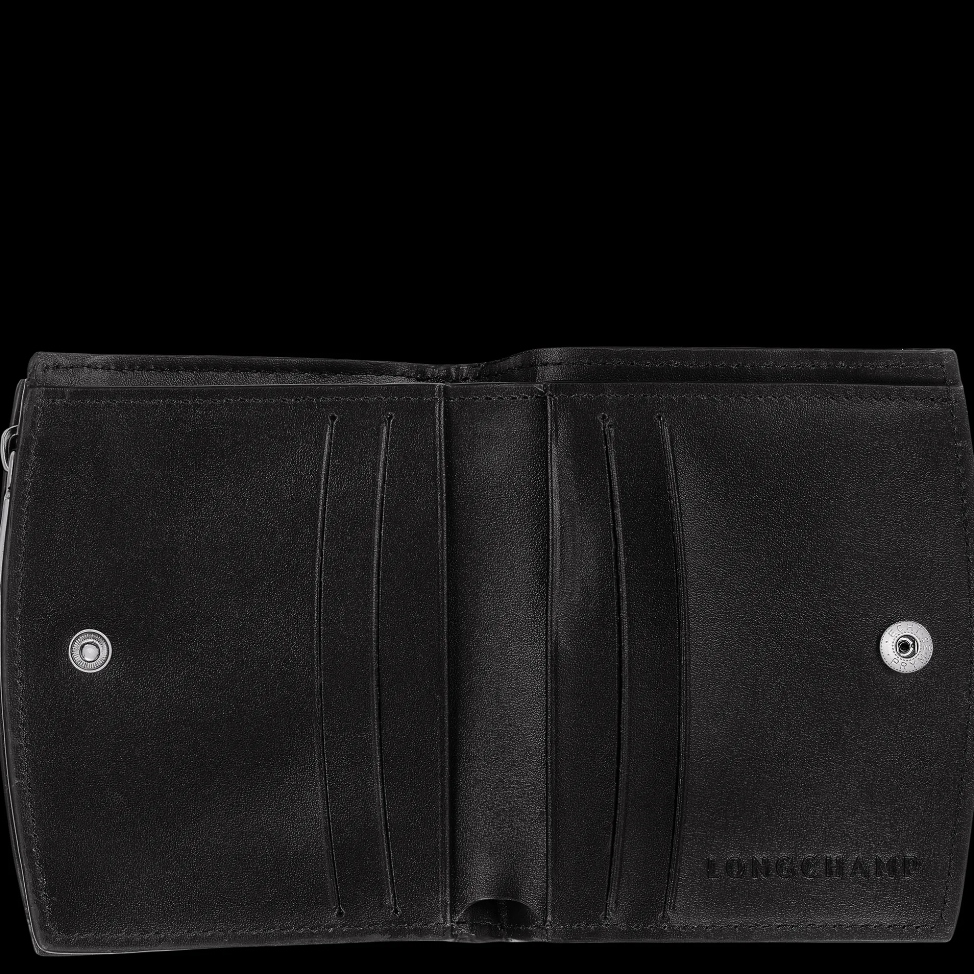 Shop Longchamp Portafoglio Le Roseau Pelle - Nero