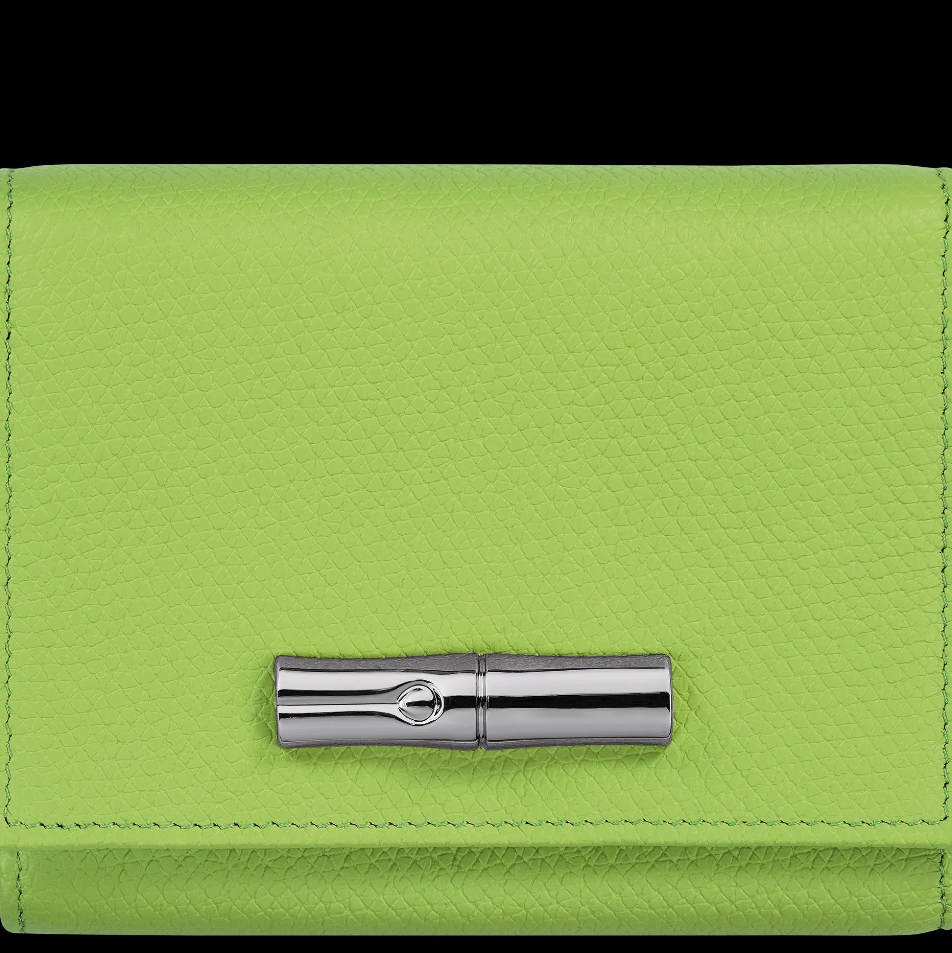New Longchamp Portafoglio Le Roseau Pelle - Verde
