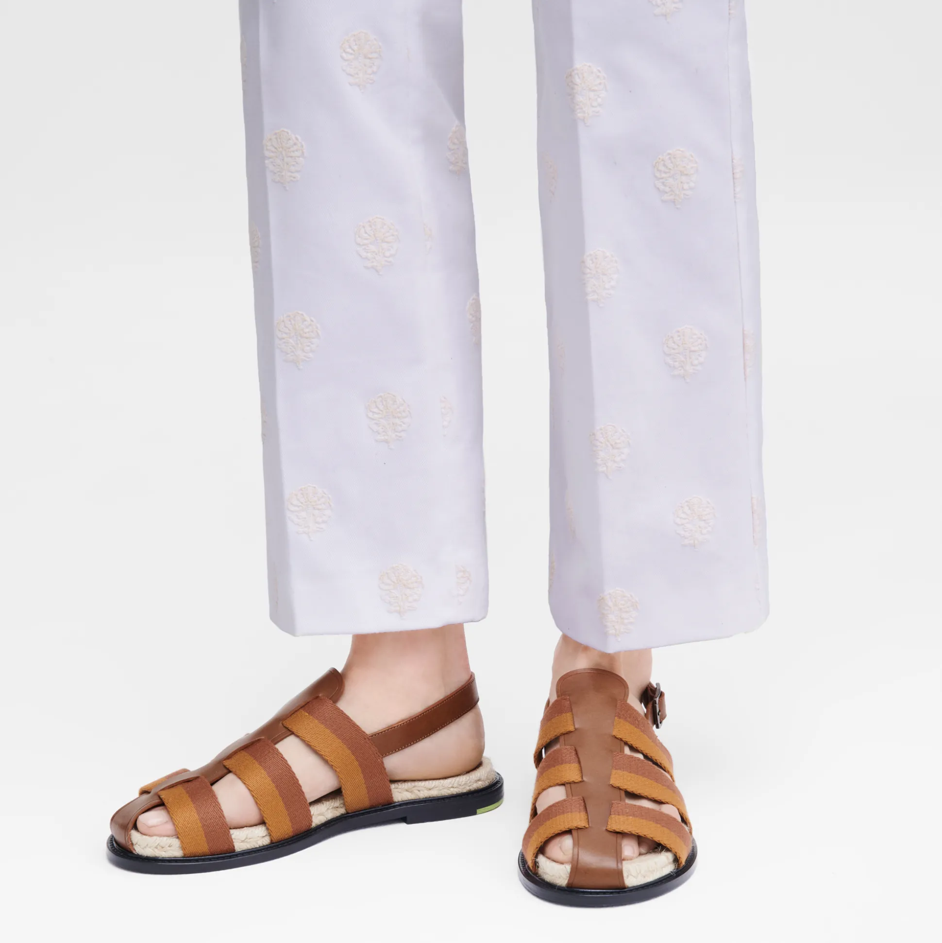 Outlet Longchamp Sandali Cognac