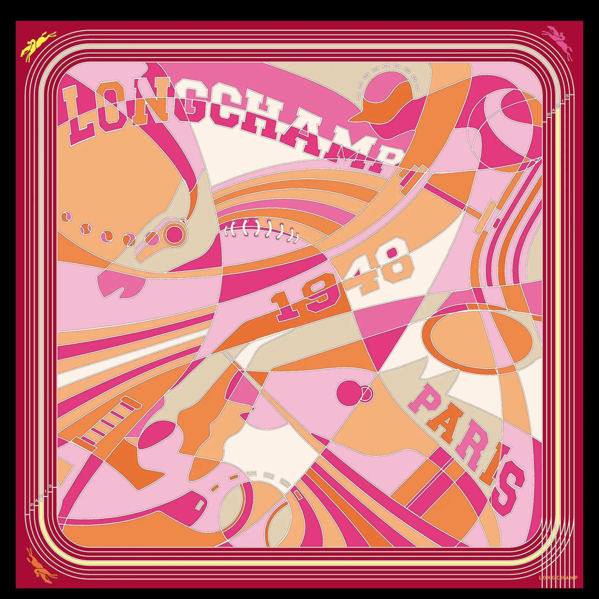 Cheap Longchamp Scialle Campionato Lana - Arancio