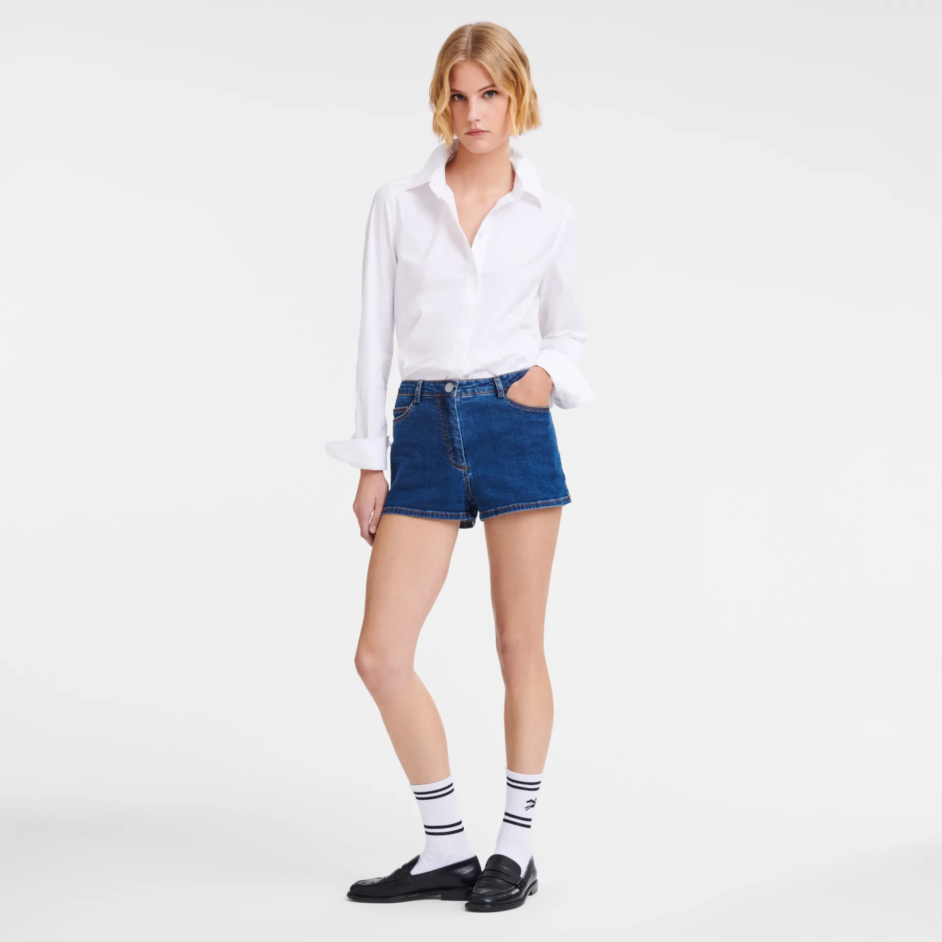 Online Longchamp Shorts BluBaltico
